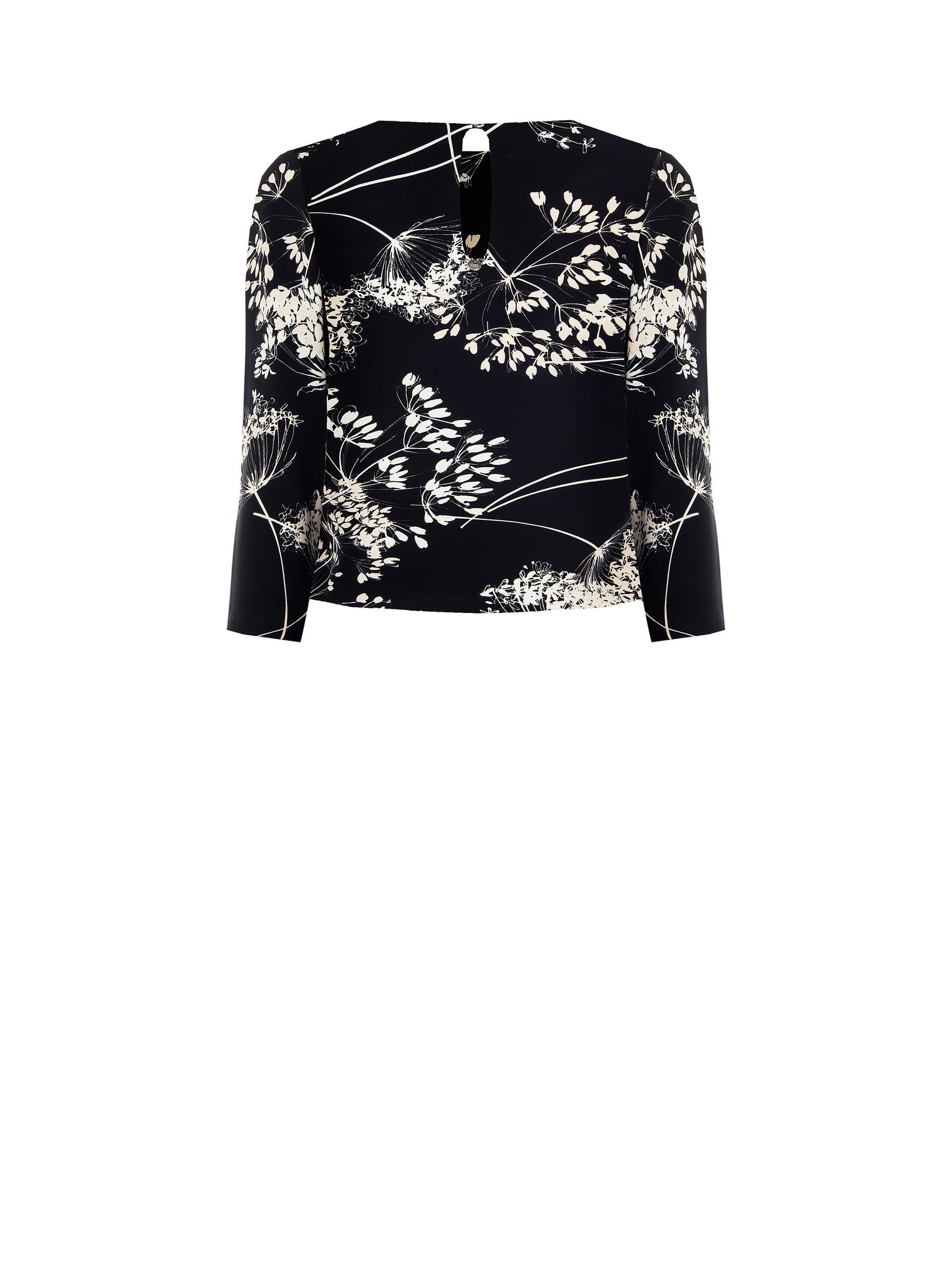 Rinascimento Printed Fluid Fabric Blouse