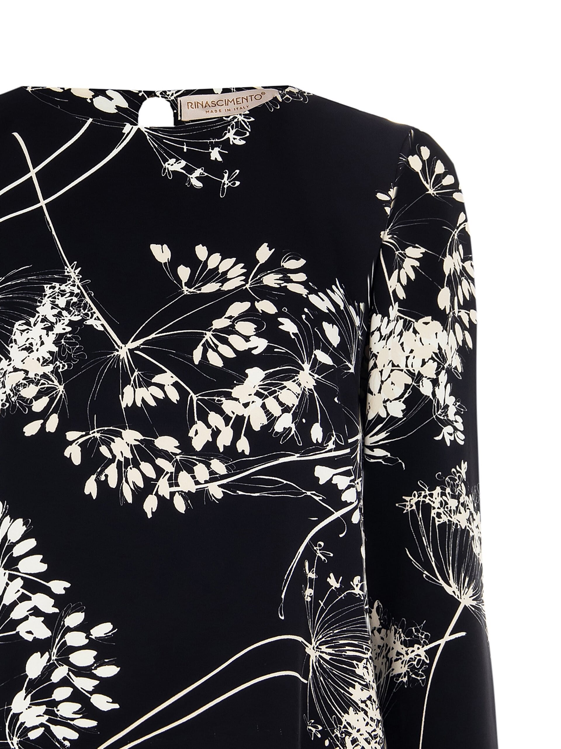 Rinascimento Printed Fluid Fabric Blouse