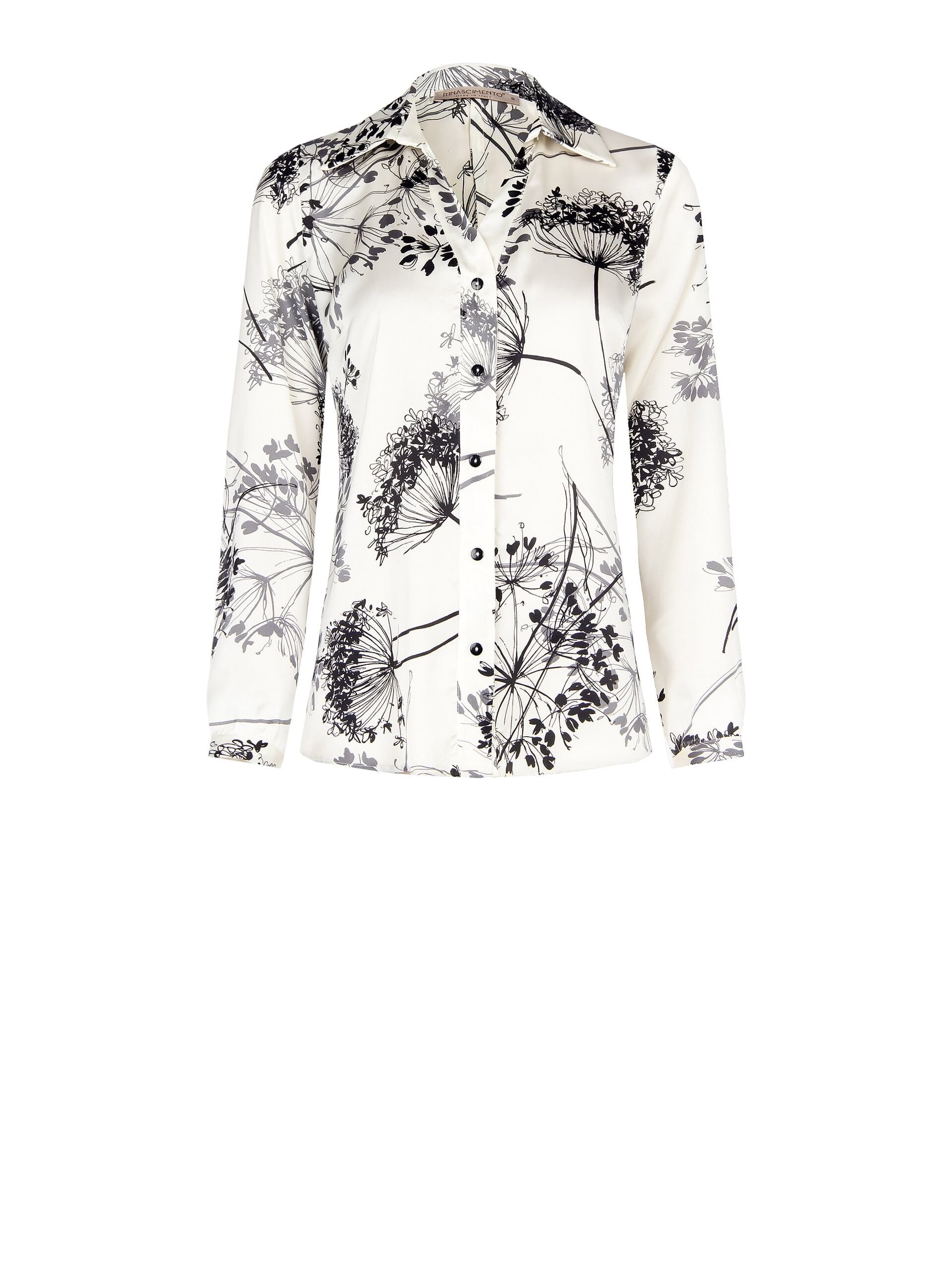 Rinascimento Printed Satin Loose Fit Shirt