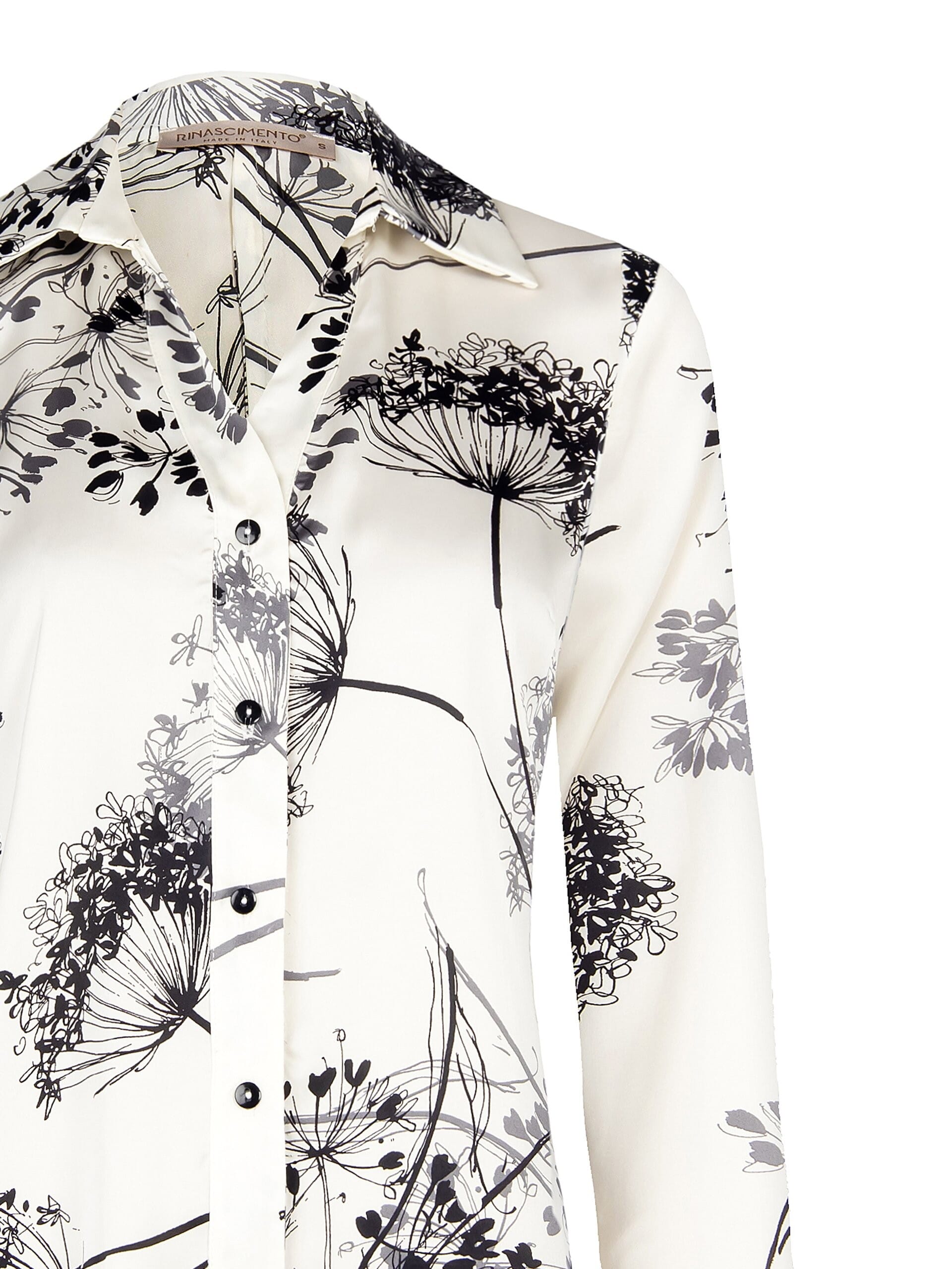 Rinascimento Printed Satin Loose Fit Shirt