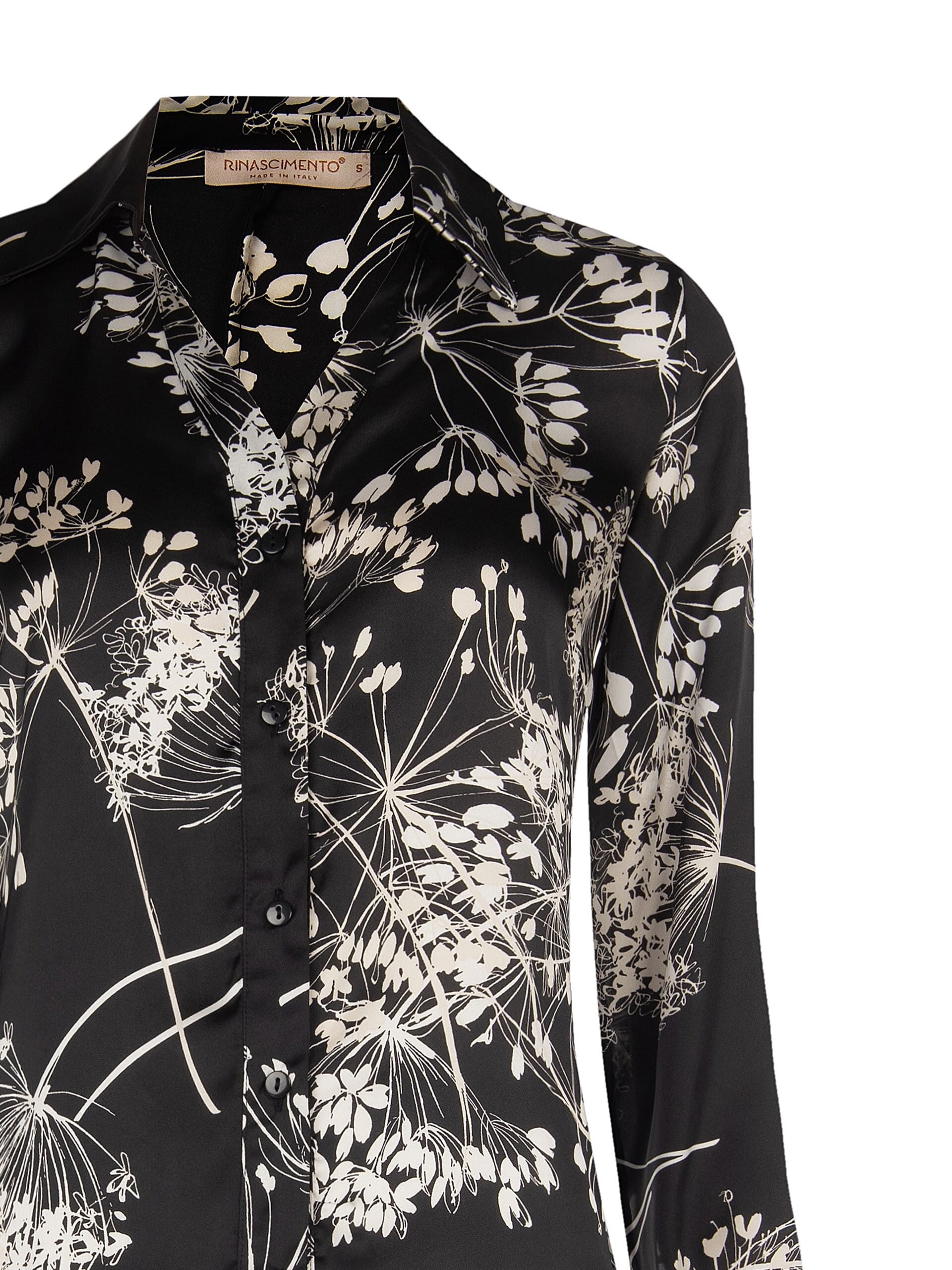 Rinascimento Printed Satin Loose Fit Shirt