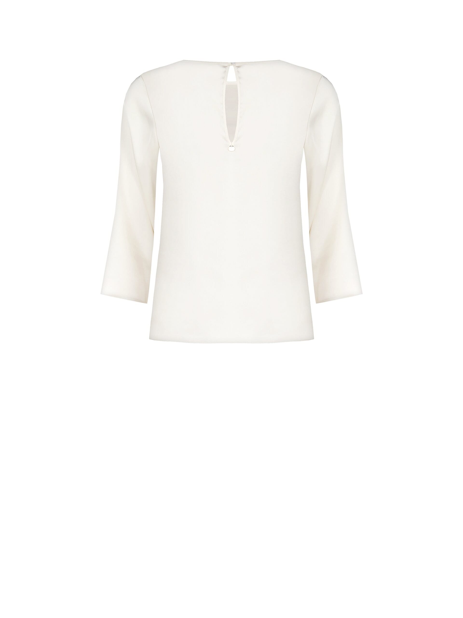 Wide Square Satin Blouse With 3/4 Length Sleeves Rinascimento