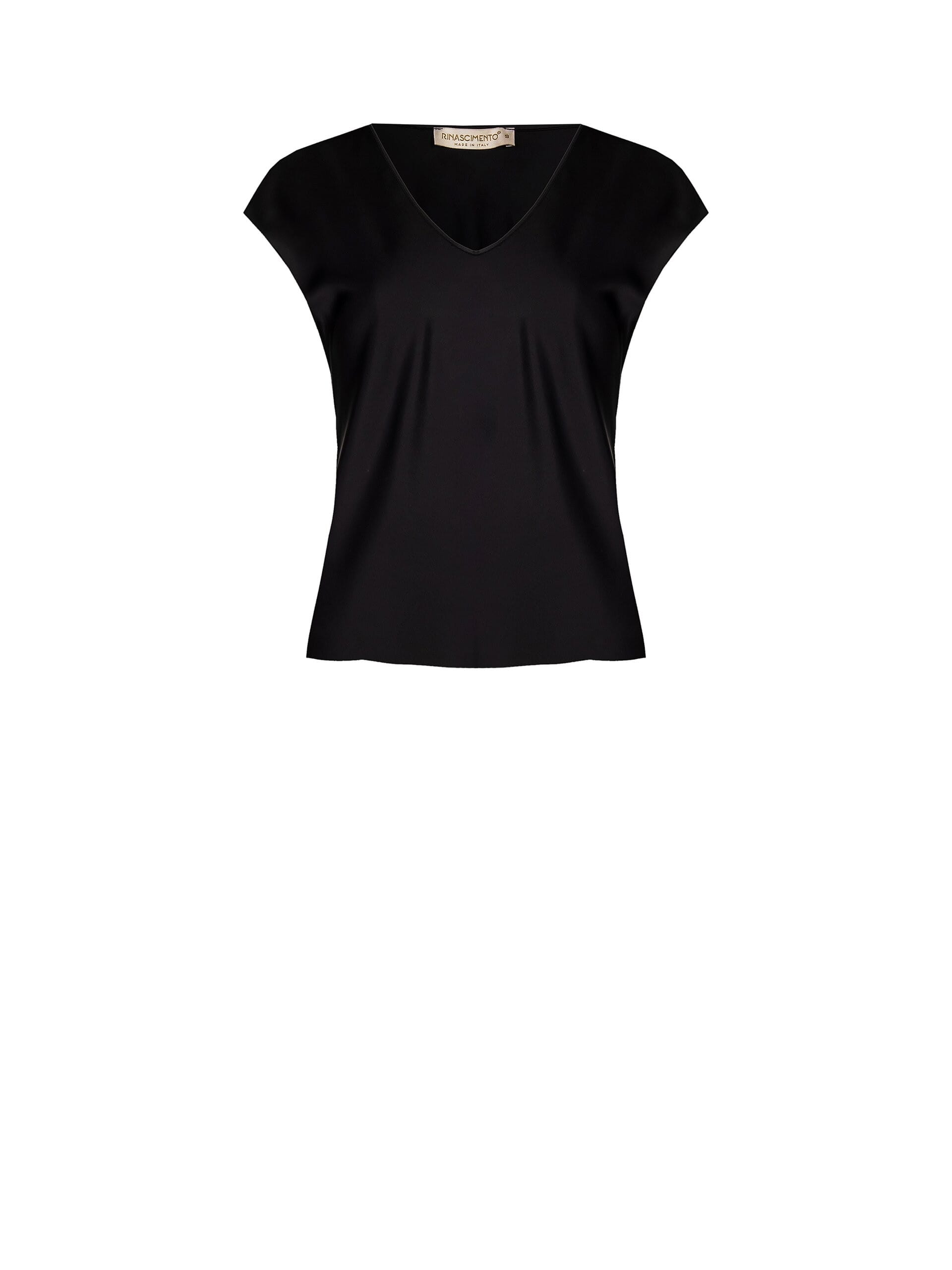 Fluid Satin V-neck Blouse Rinascimento