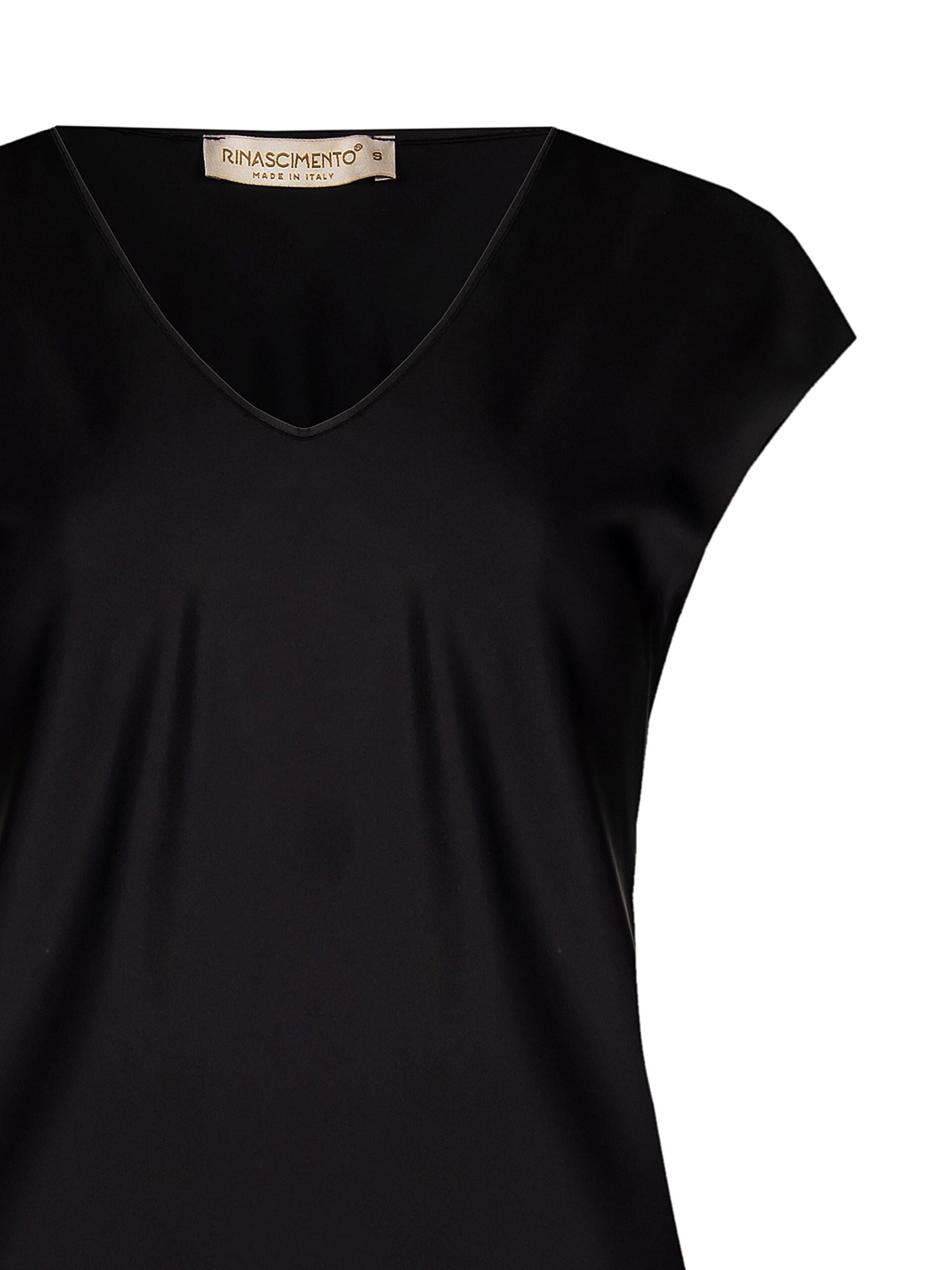Fluid Satin V-neck Blouse Rinascimento