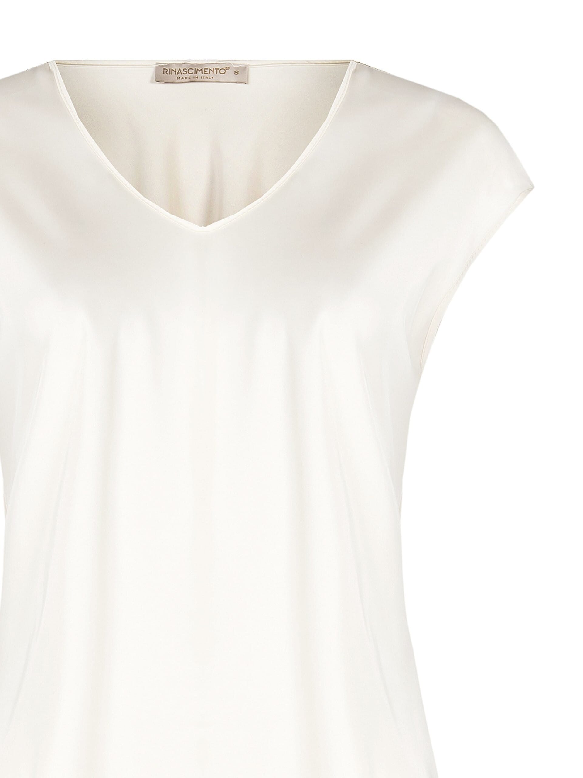 Fluid Satin V-neck Blouse Rinascimento