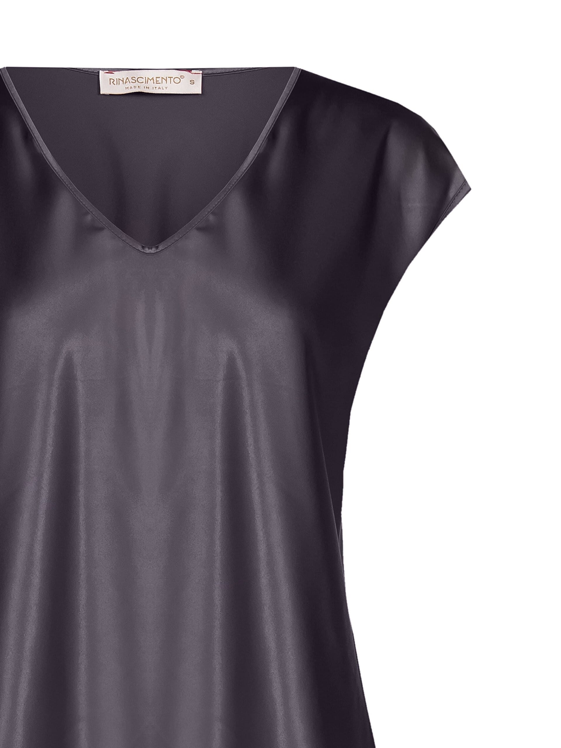 Fluid Satin V-neck Blouse Rinascimento