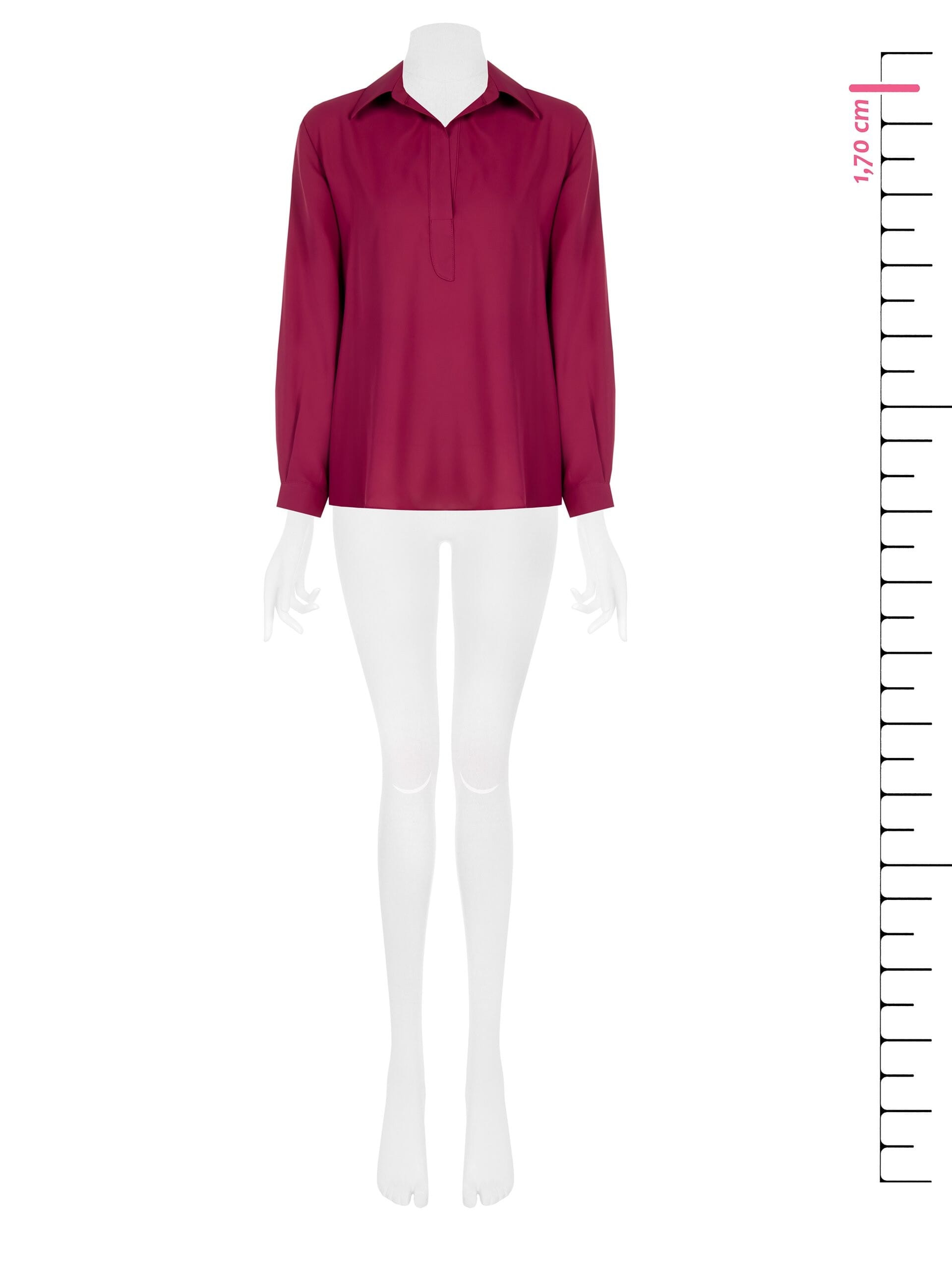 Fluid Georgette Shirt Without Buttons Rinascimento