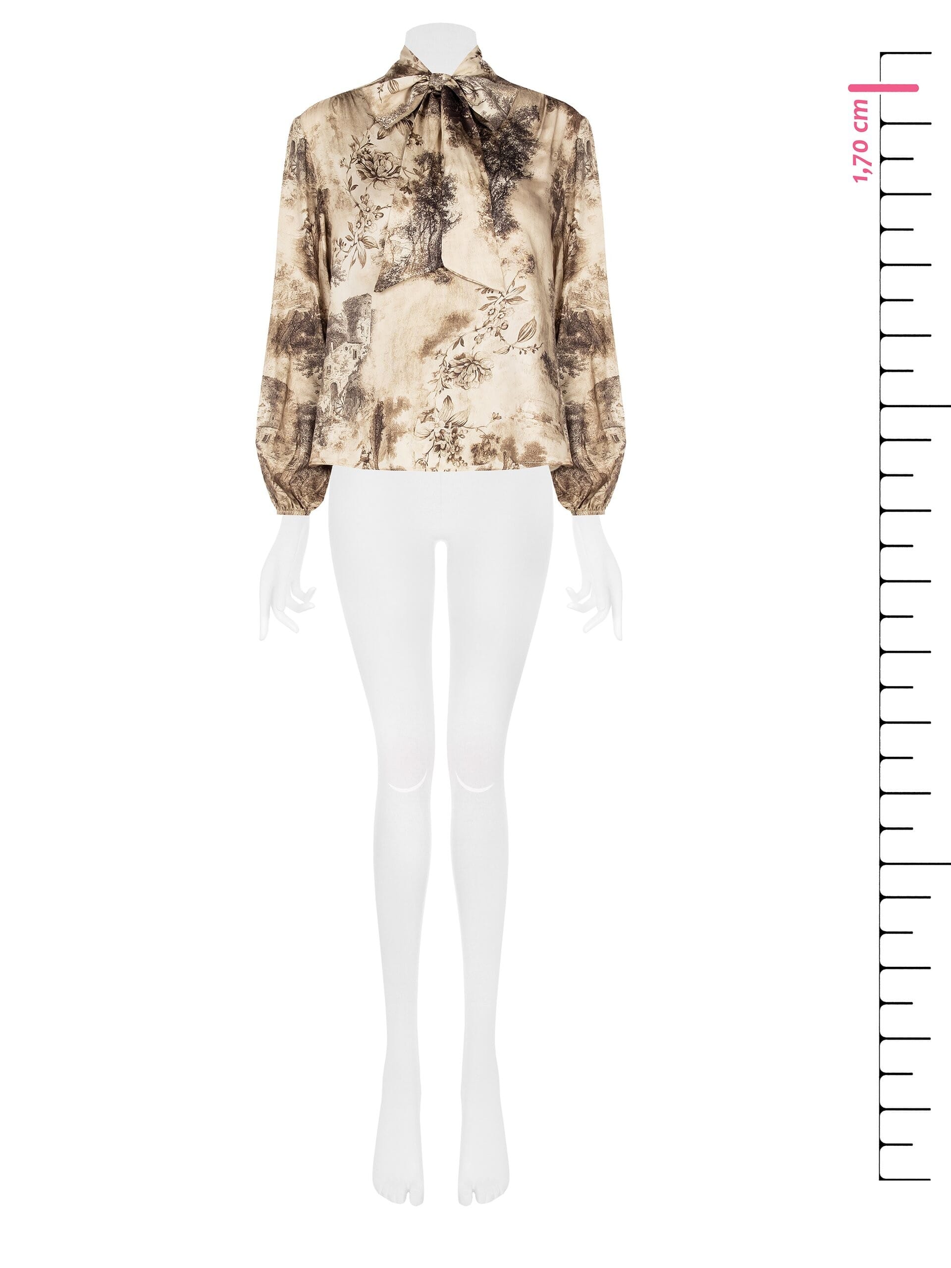 Fluid Viscose Blouse With Tie Rinascimento