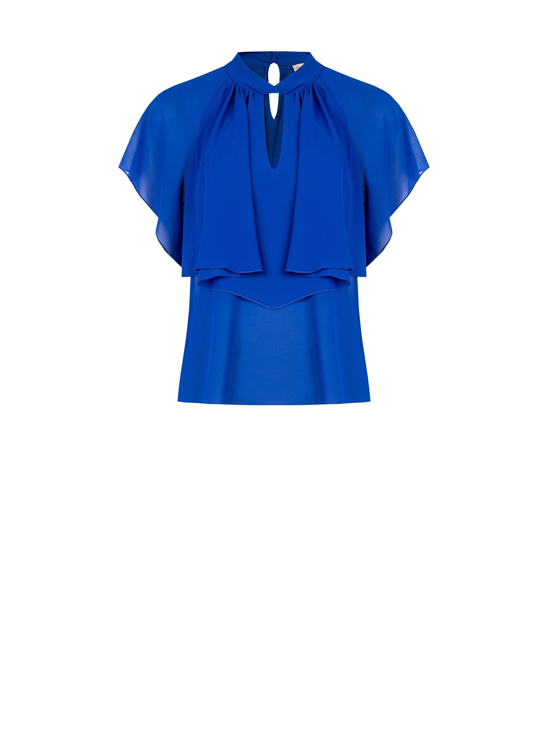 Chemisier en georgette fluide avec volants Maxi Rinascimento