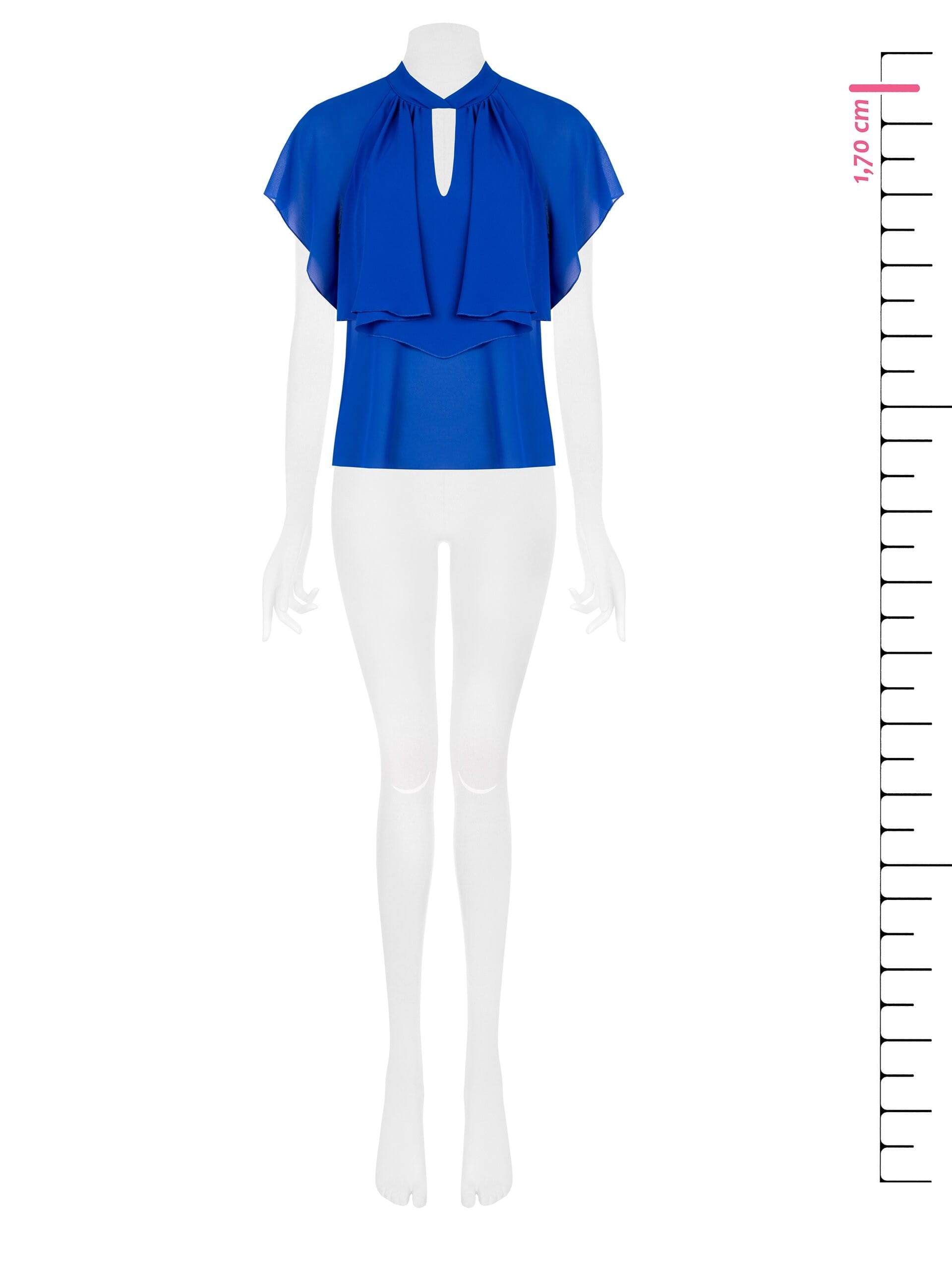 Chemisier en georgette fluide avec volants Maxi Rinascimento