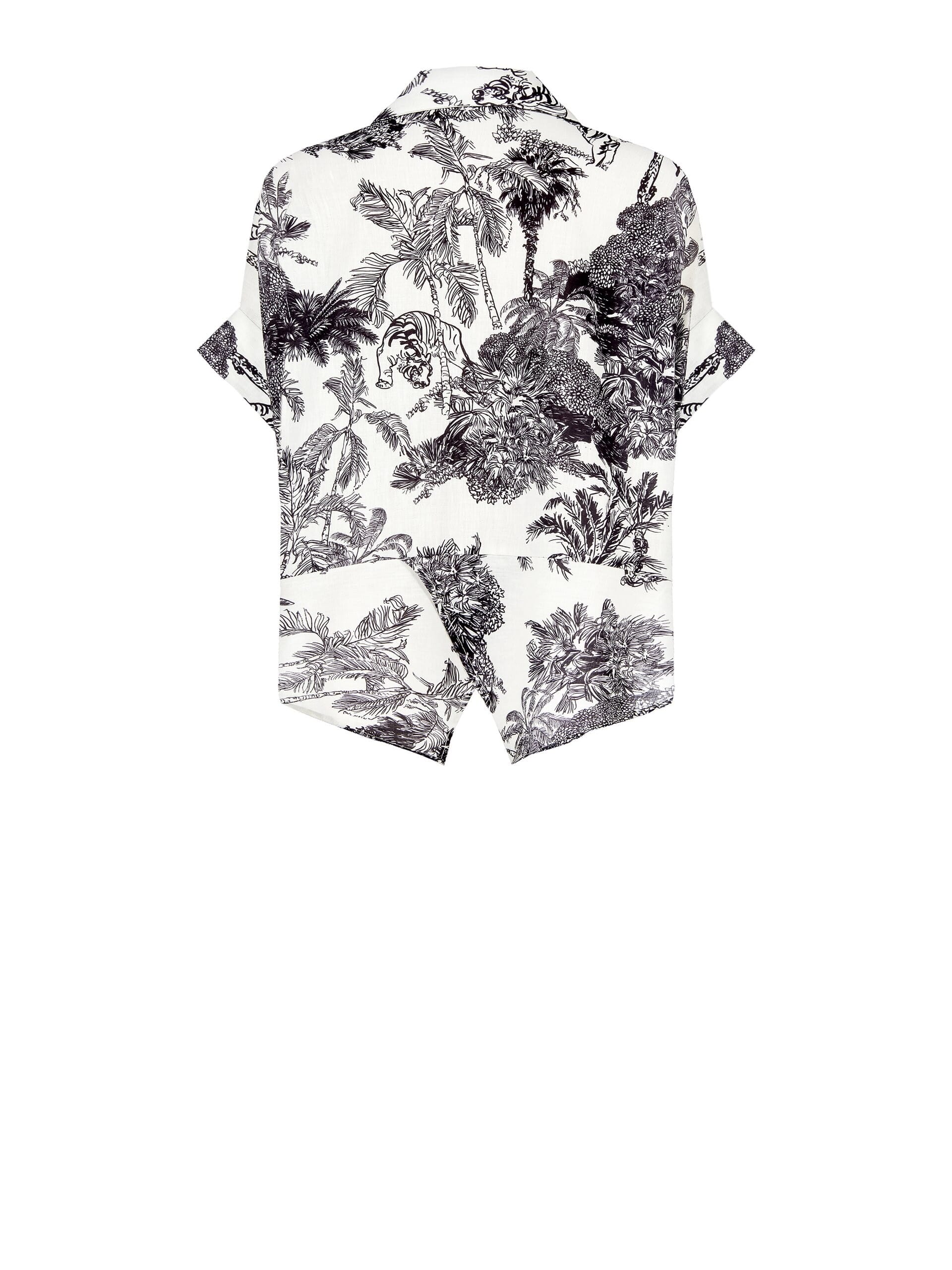 Asymmetrical Over Shirt Jungle Pattern Rinascimento