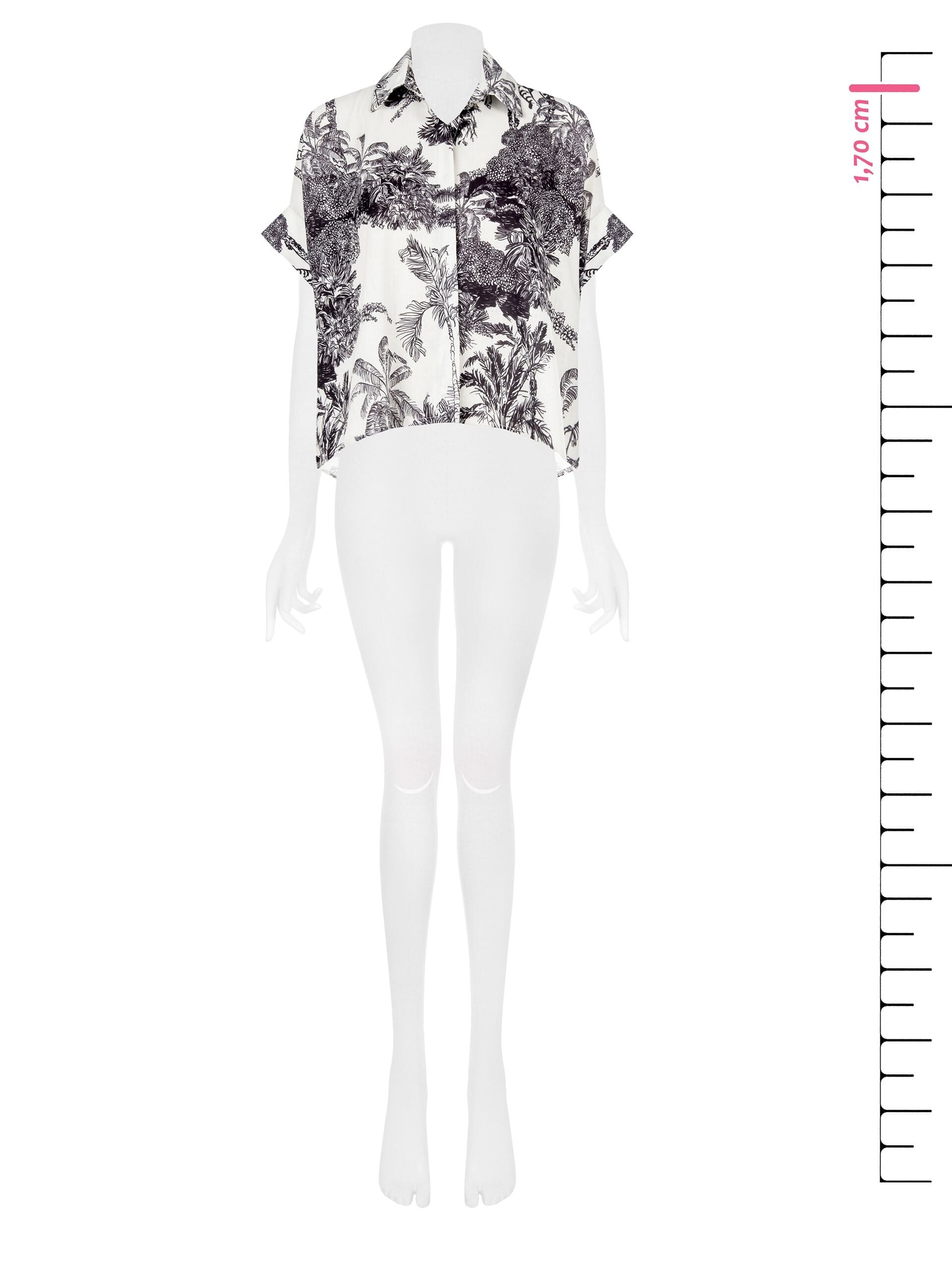 Asymmetrical Over Shirt Jungle Pattern Rinascimento
