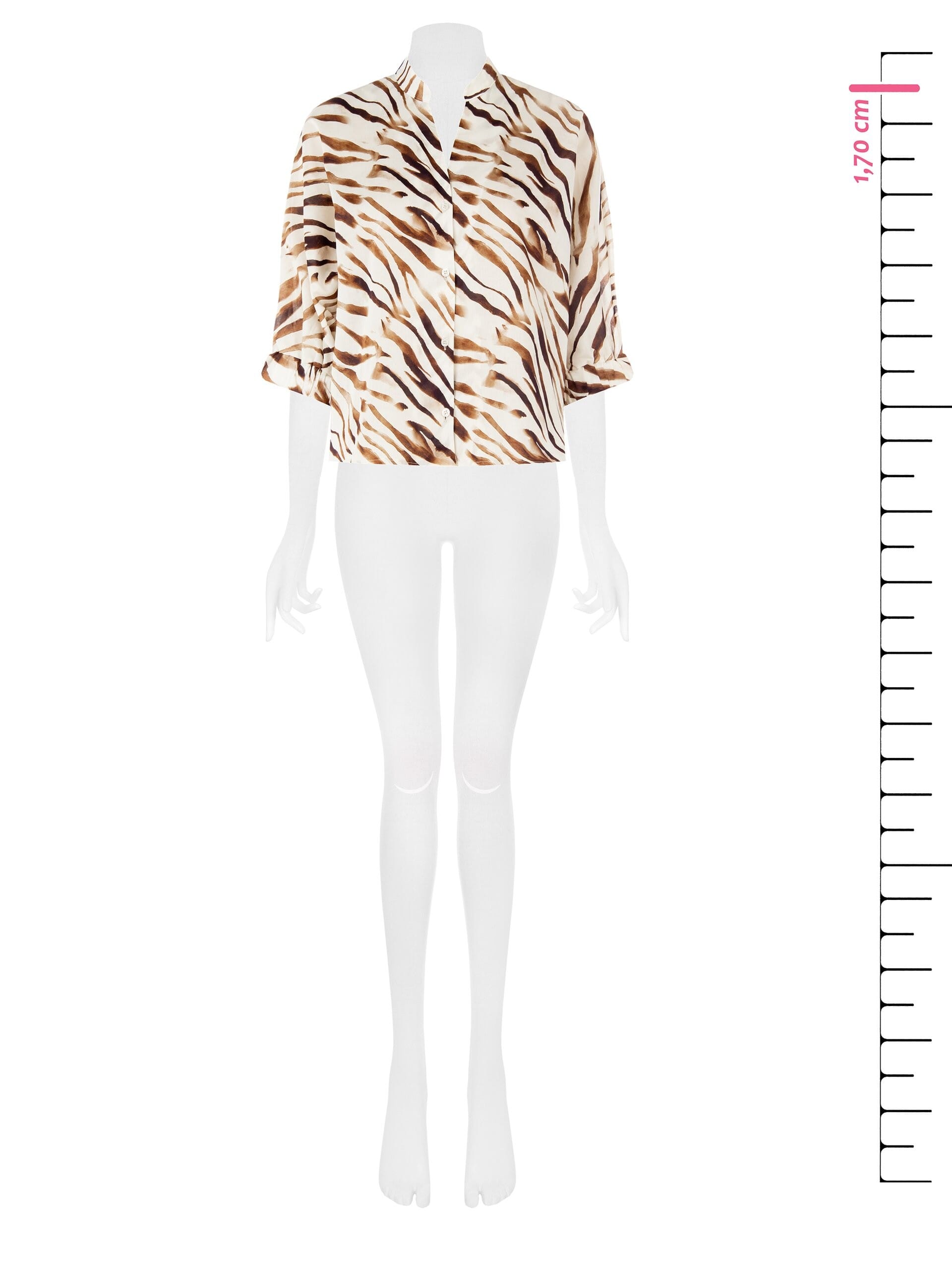 Cotton Over Shirt With Mandarin Collar And V-neck Rinascimento