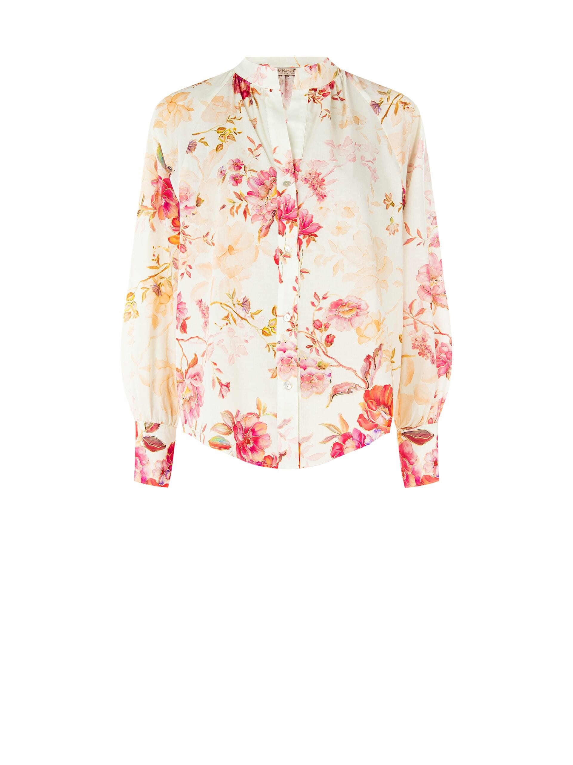 Rinascimento V-Neck Cotton Shirt With Corekneck