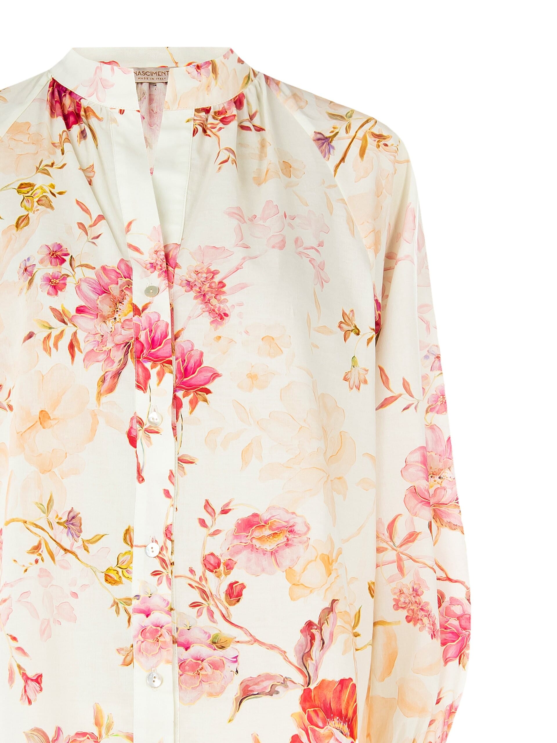 Rinascimento V-Neck Cotton Shirt With Corekneck