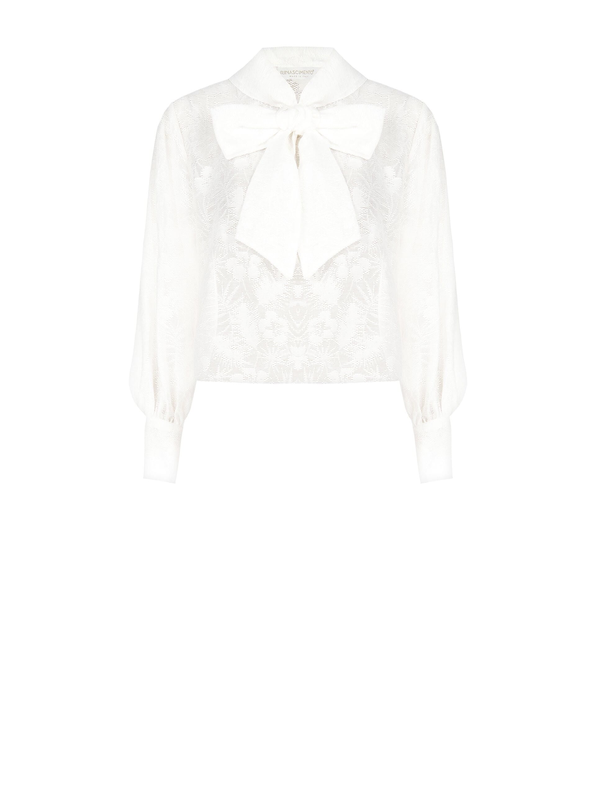 Viscose Blend Wide Blouse Devoré Rinascimento