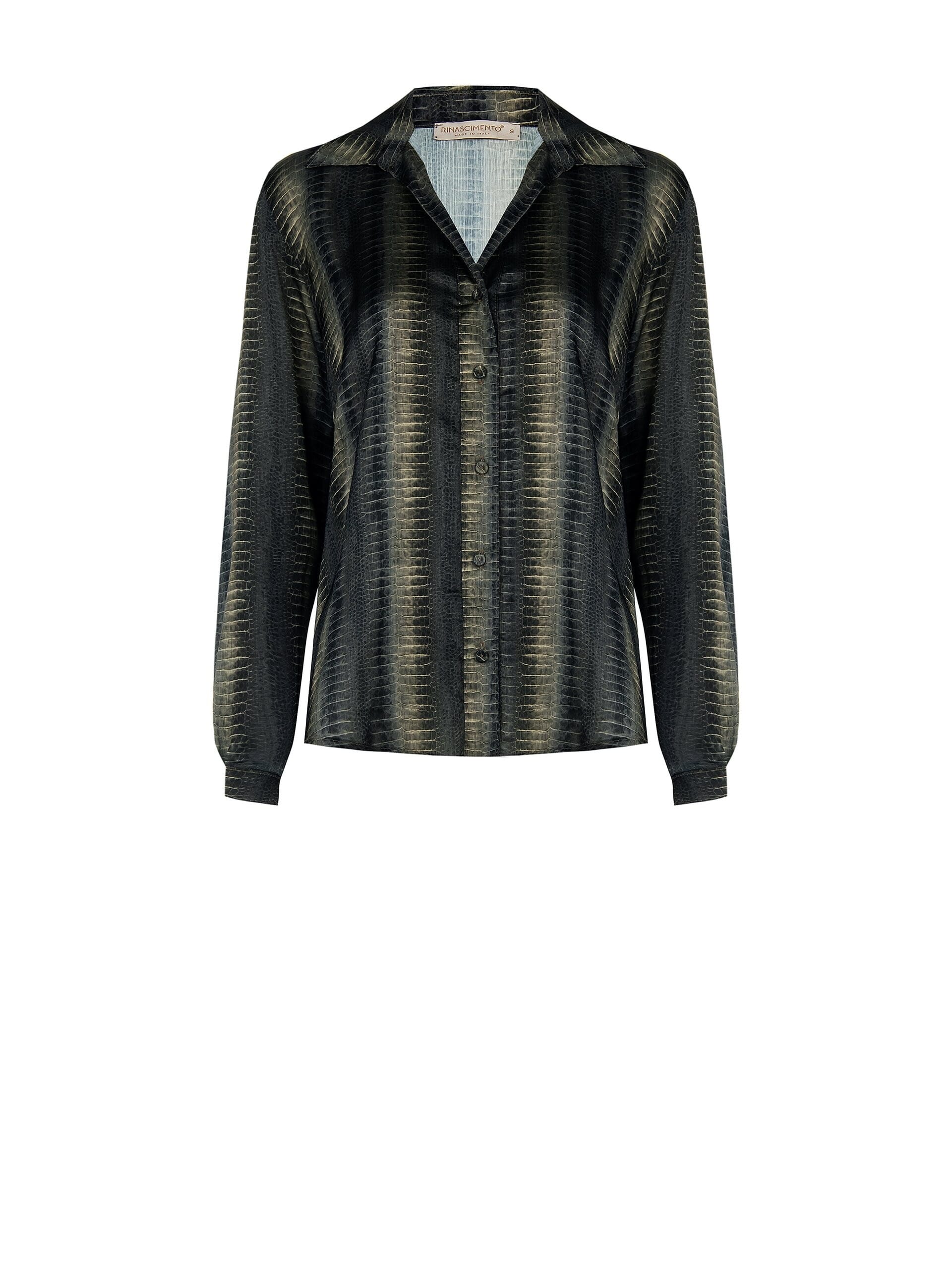 Rinascimento Python Satin Wide And Flowing Shirt