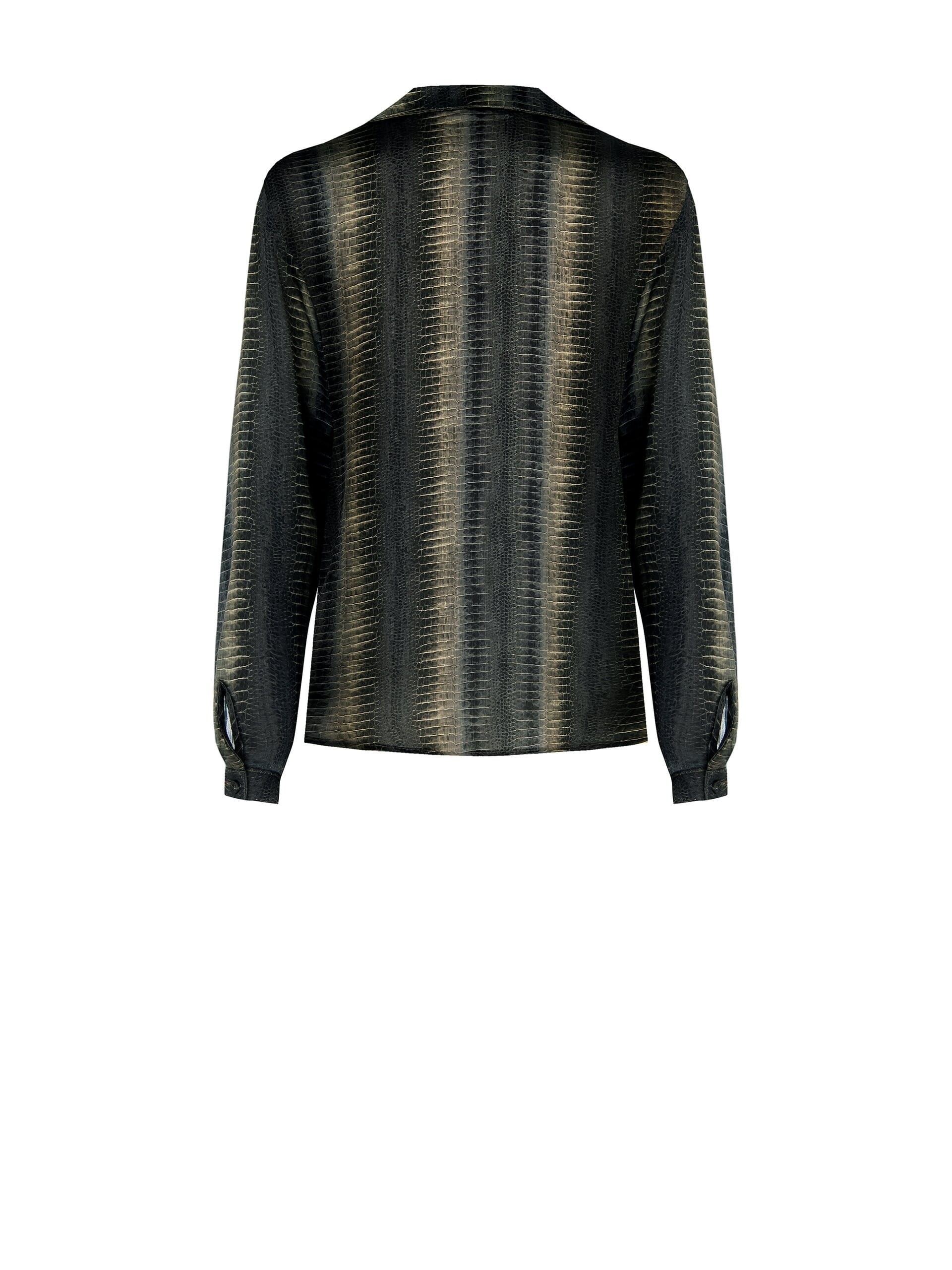 Rinascimento Python Satin Wide And Flowing Shirt