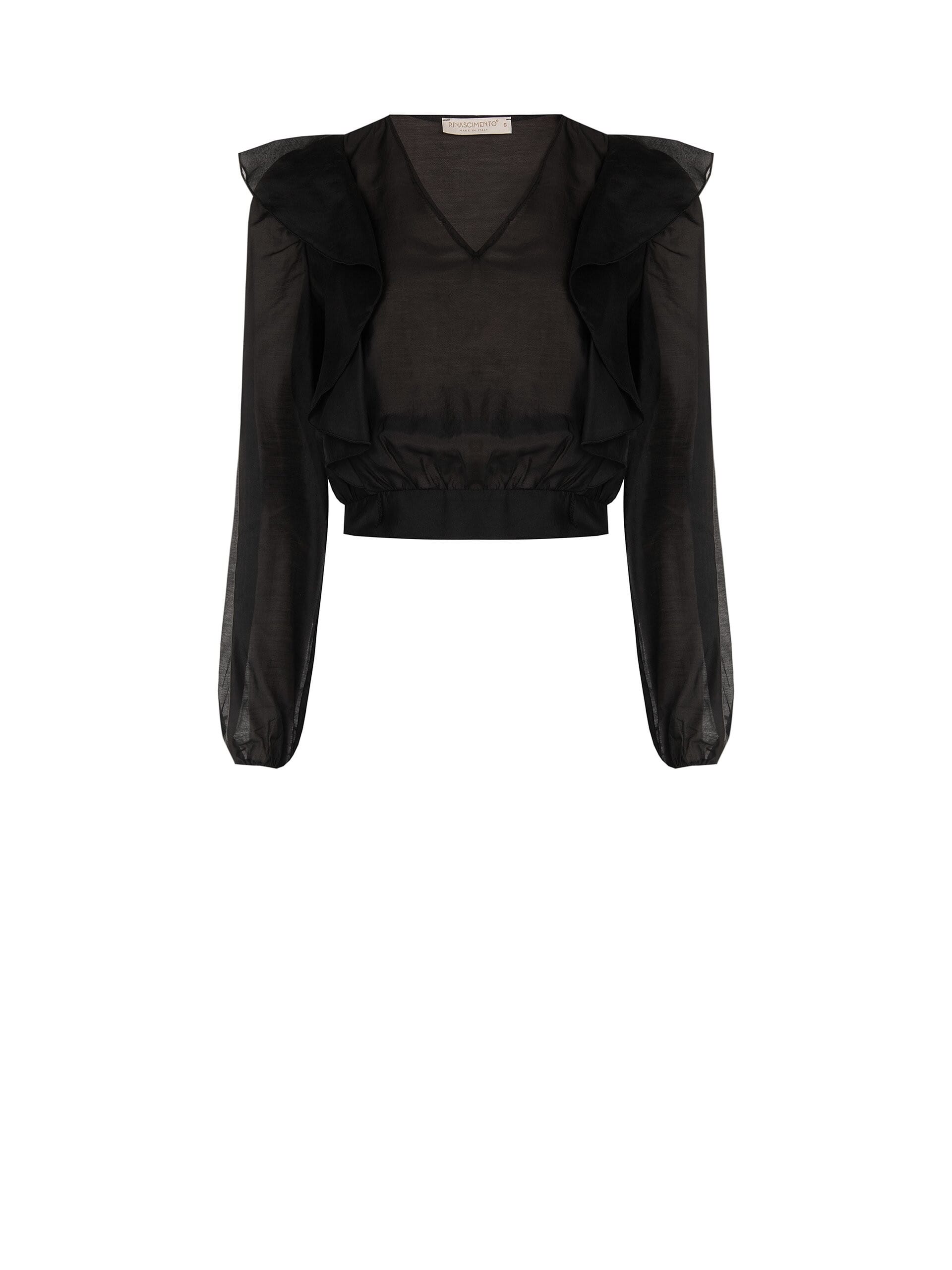 Rinascimento V-neck Ecological Fibre Balloon Blouse