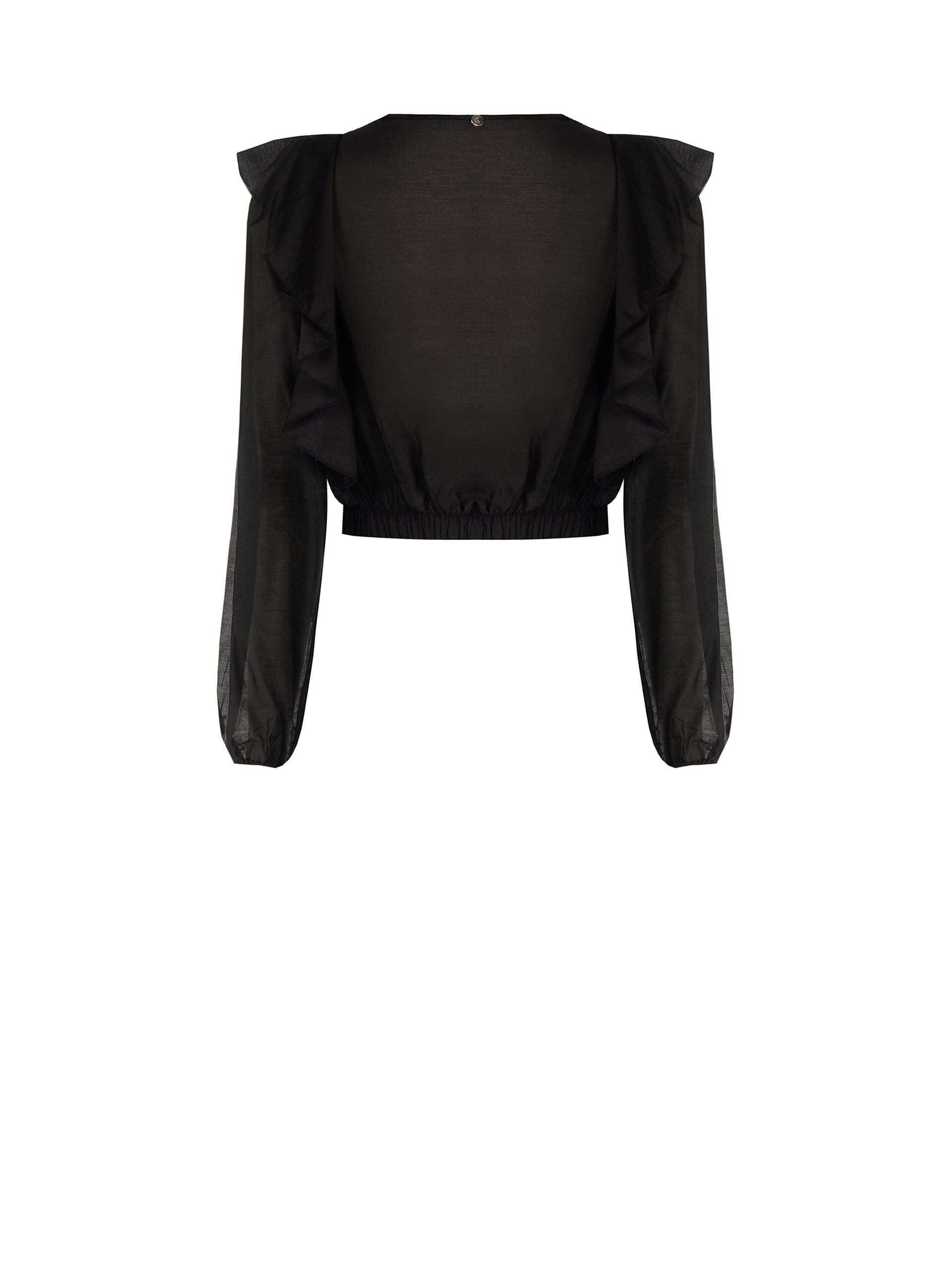 Rinascimento V-neck Ecological Fibre Balloon Blouse