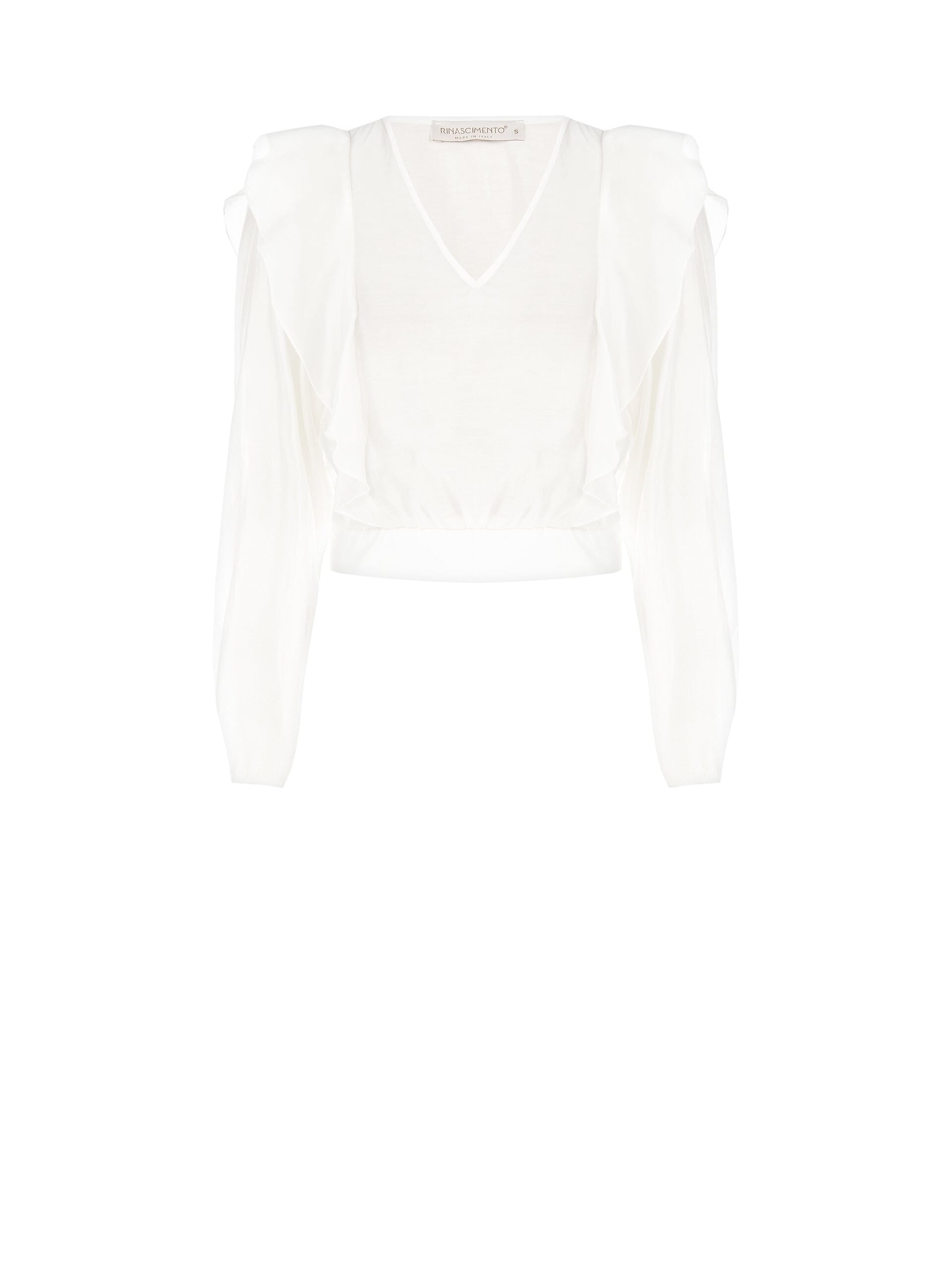 Rinascimento V-neck Ecological Fibre Balloon Blouse