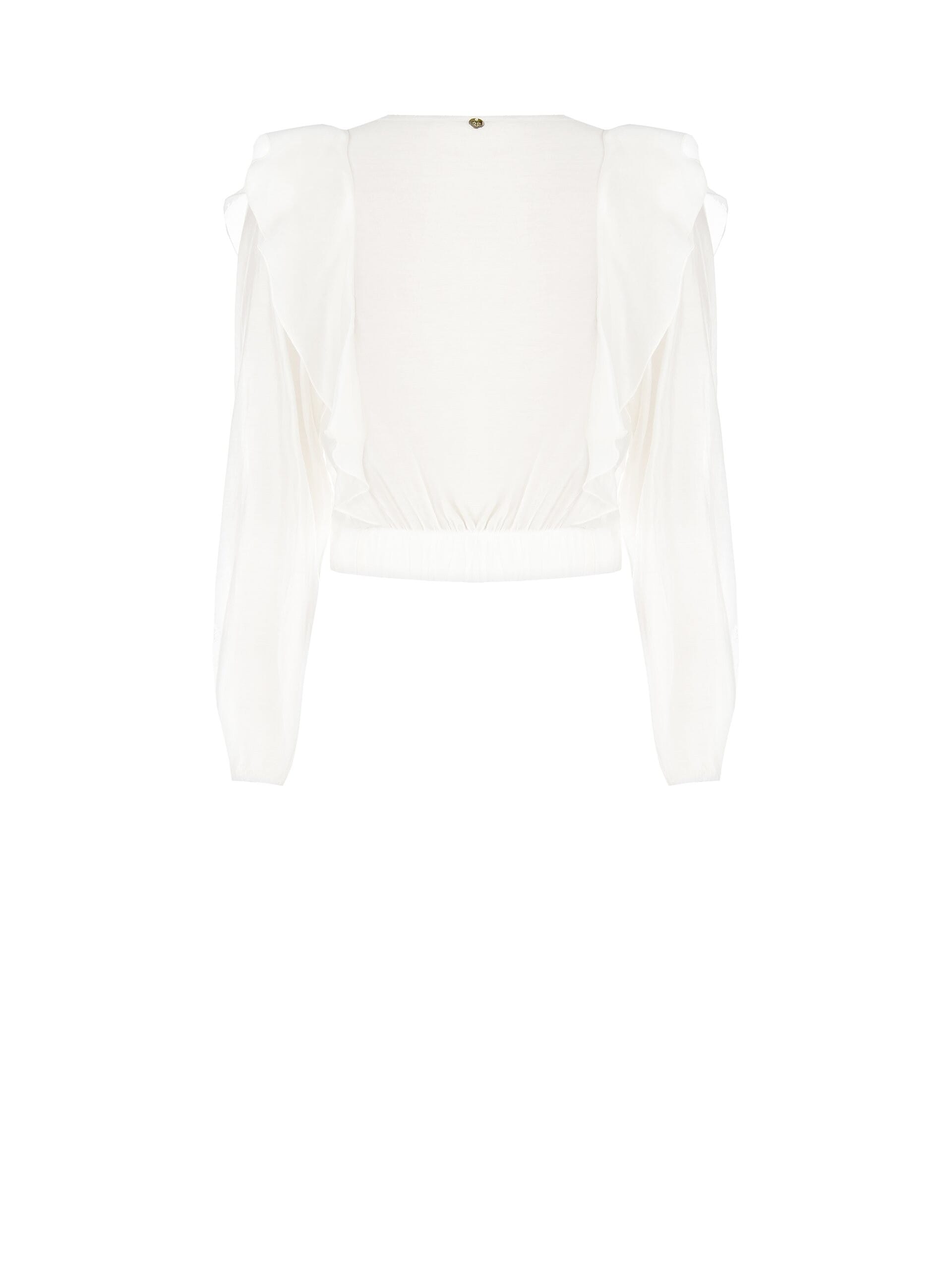 Rinascimento V-neck Ecological Fibre Balloon Blouse