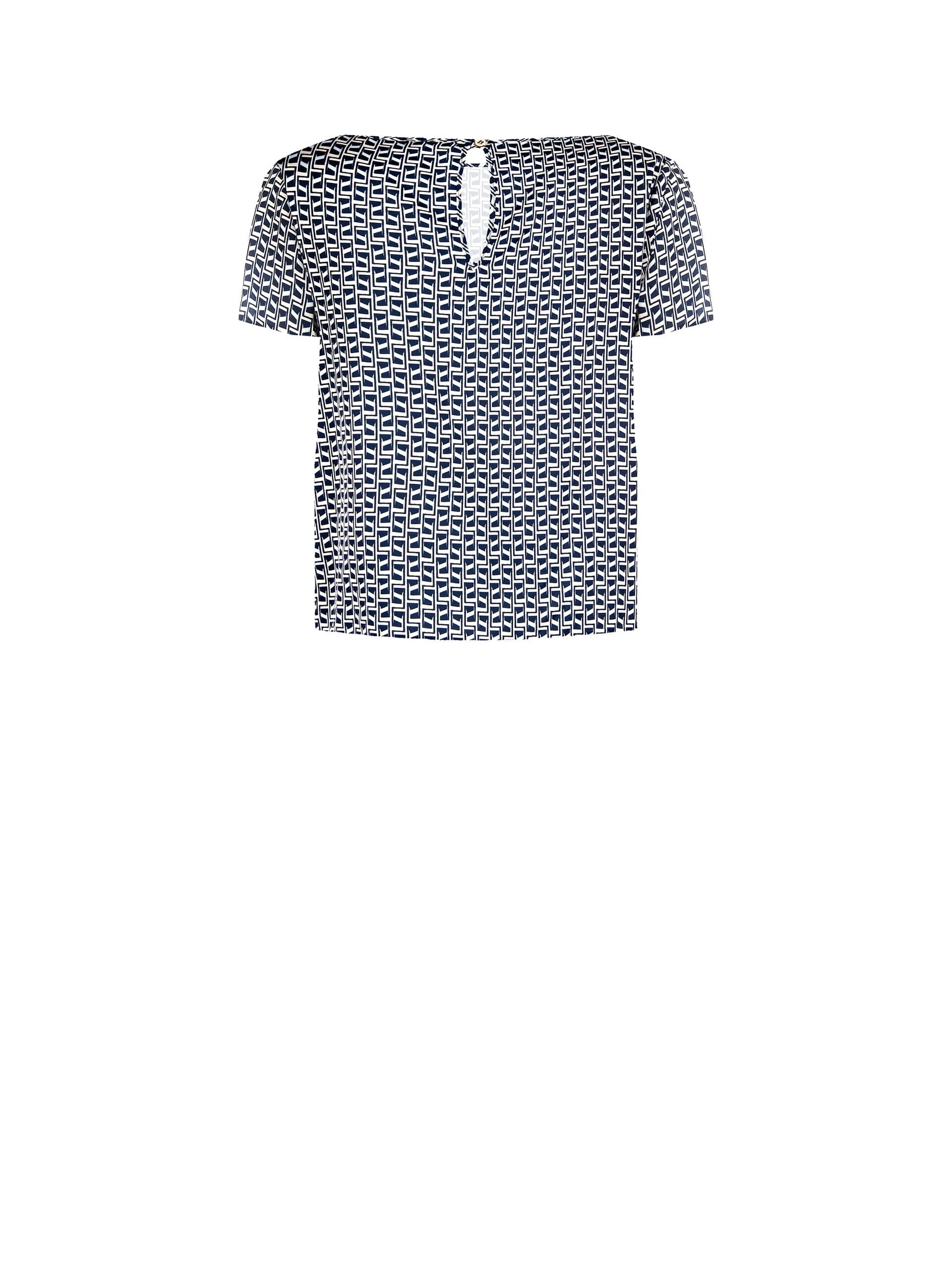 Fluid Printed Satin Blouse Rinascimento