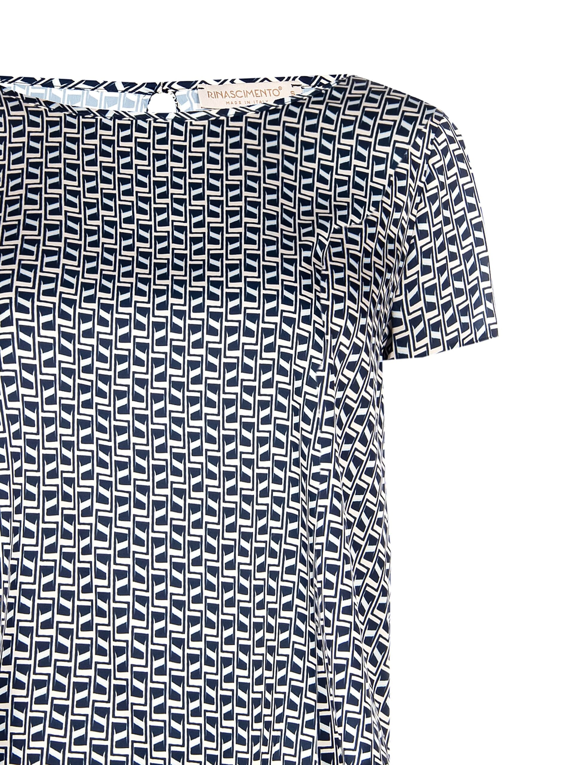 Fluid Printed Satin Blouse Rinascimento