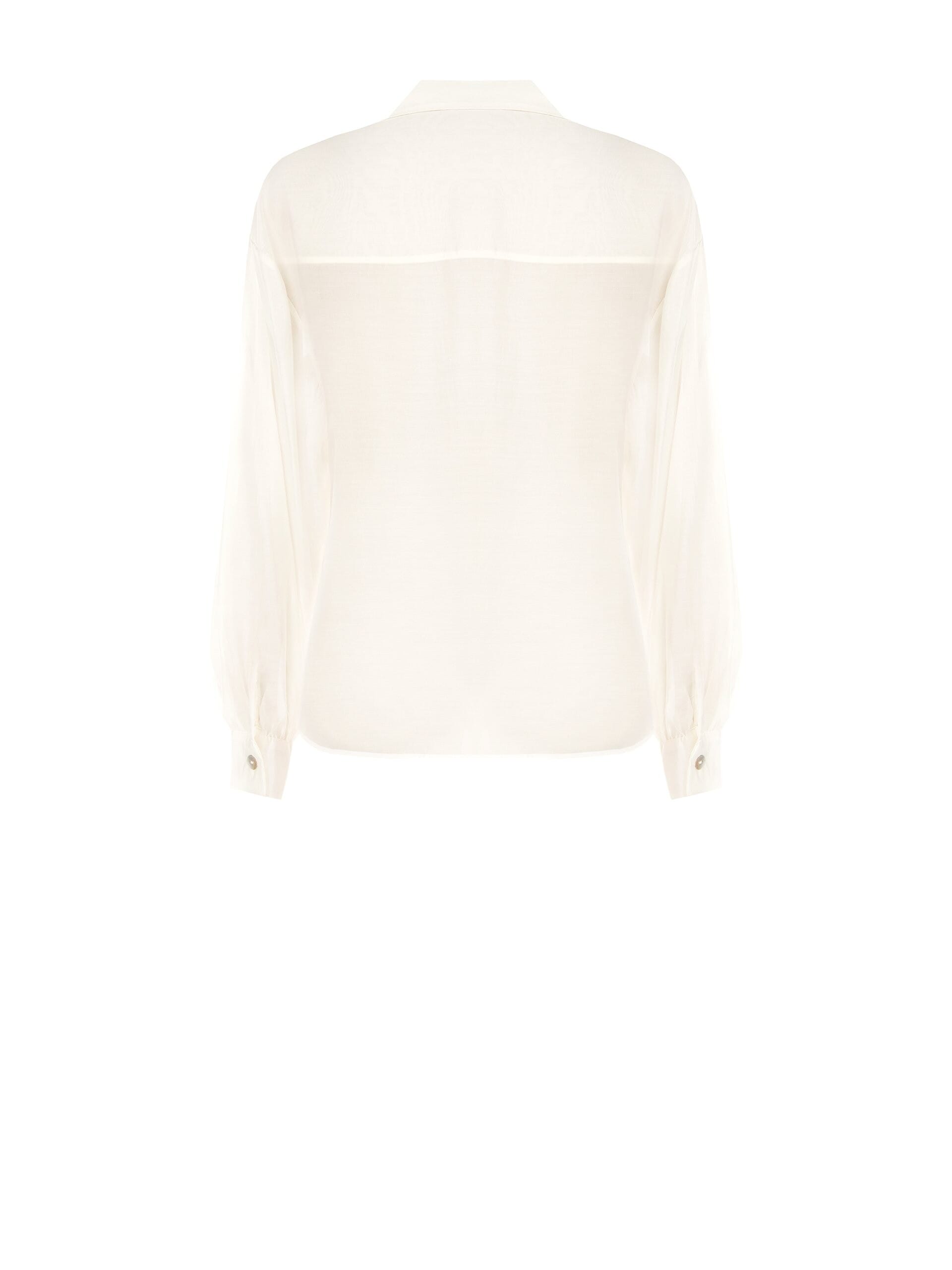 Semitransparent Large Shirt With Pockets Rinascimento