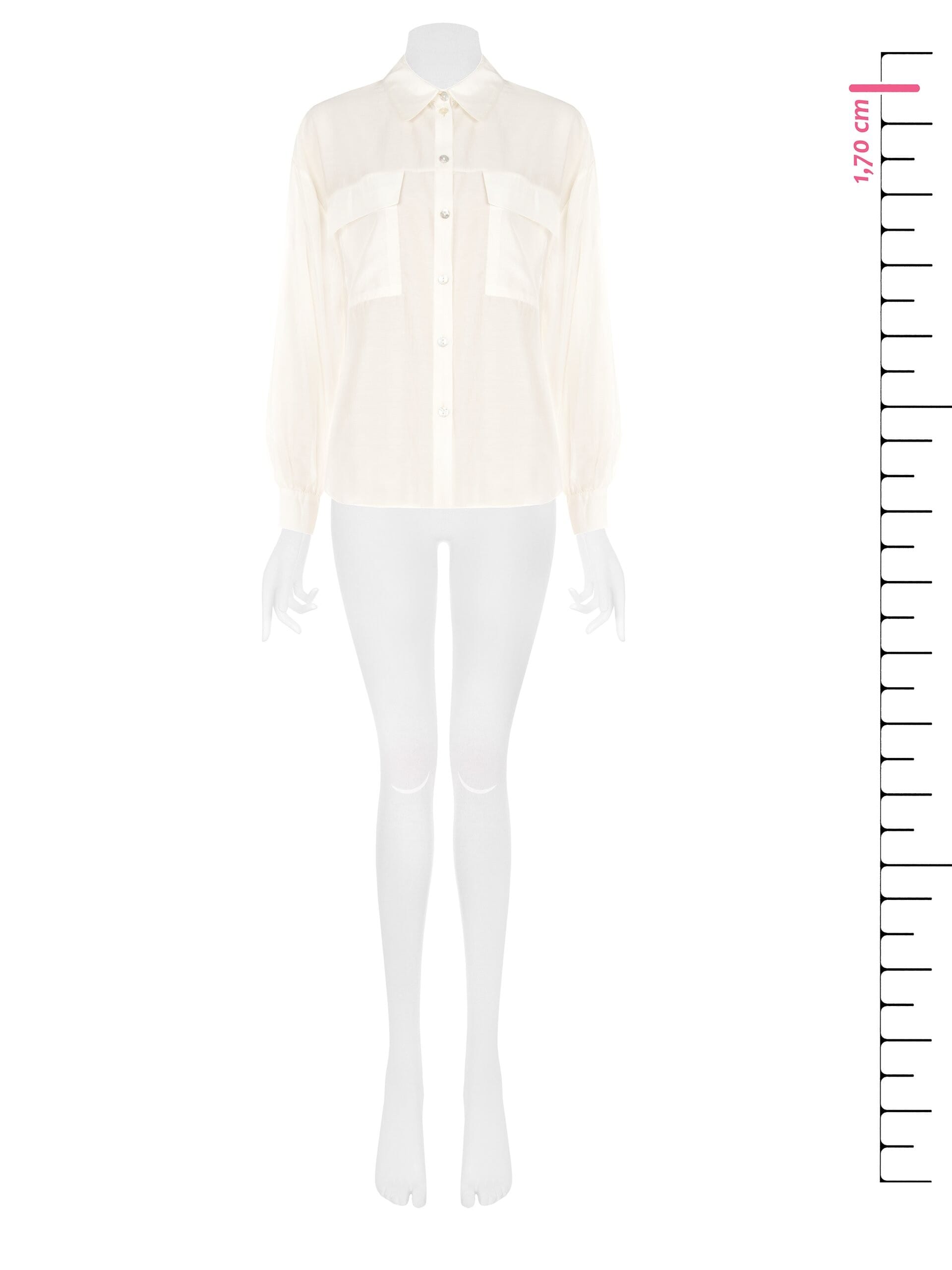 Semitransparent Large Shirt With Pockets Rinascimento