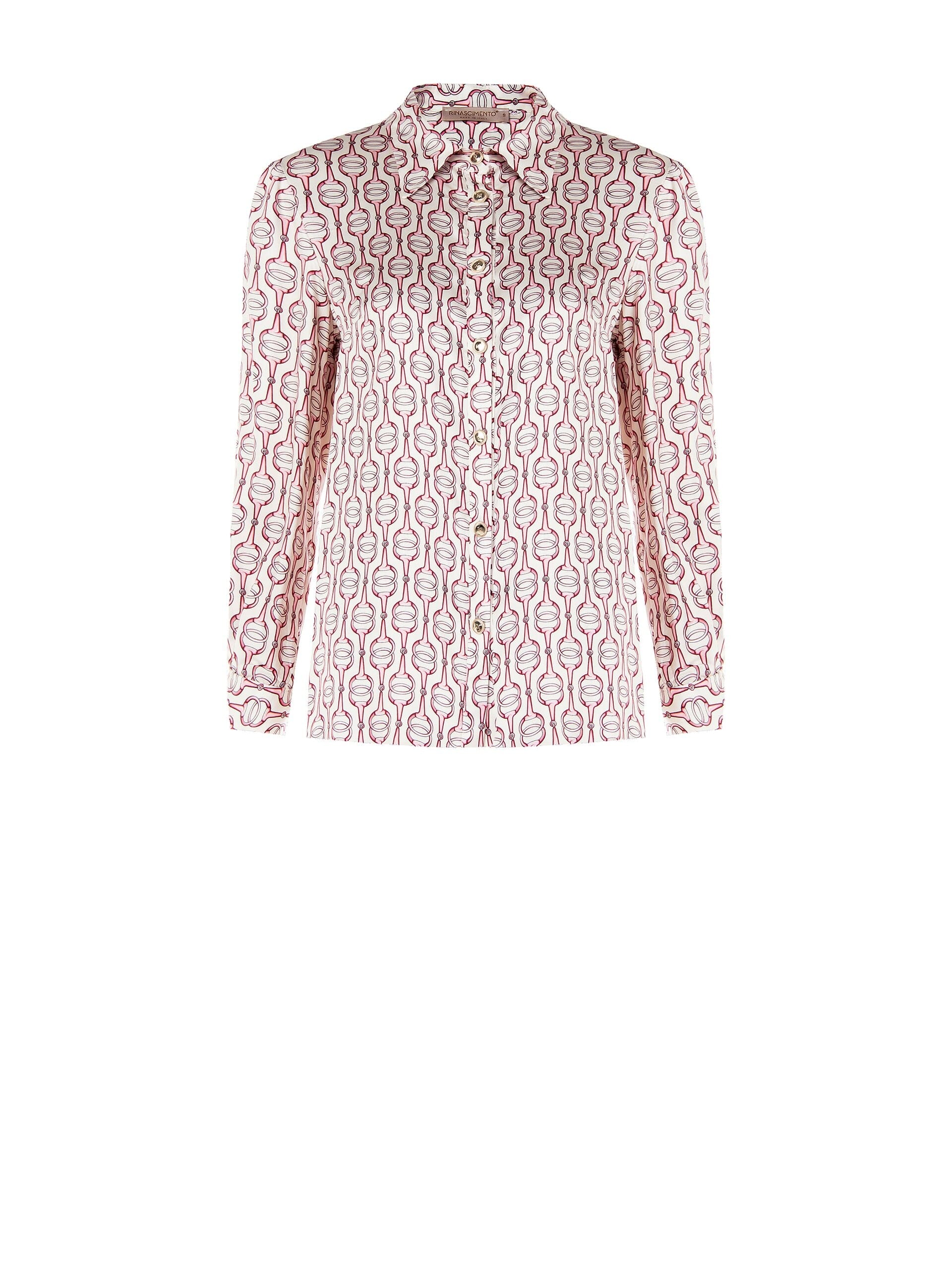 Viscose Regular Shirt With Rinascimento Logo Buttons