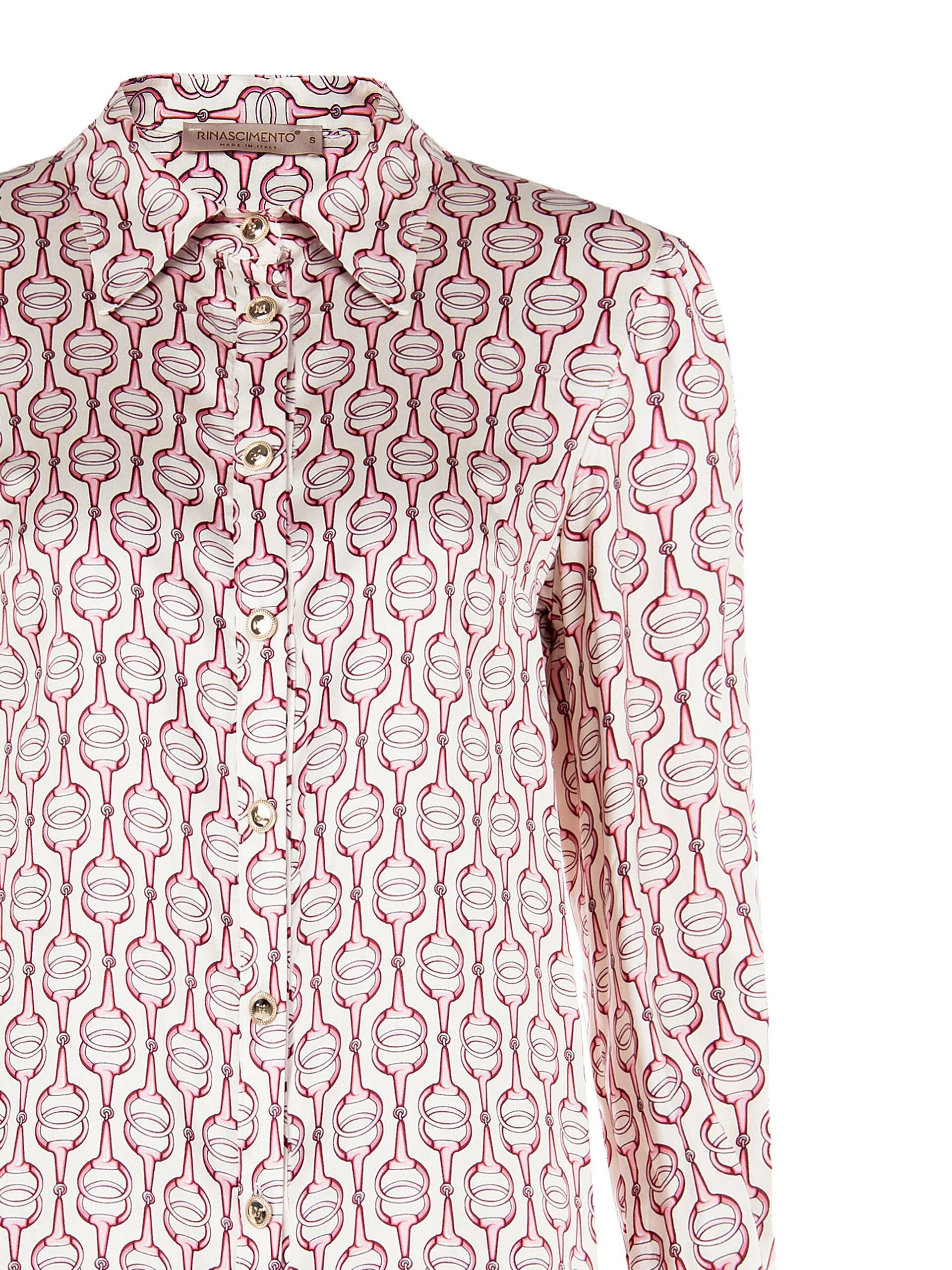 Viscose Regular Shirt With Rinascimento Logo Buttons