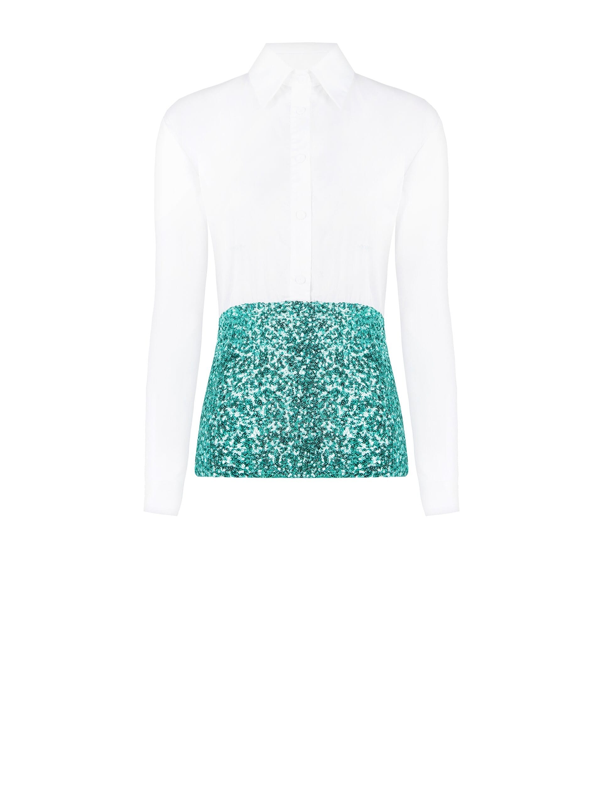 Camicia Con Fondo Ricoperto Di Paillettes Rinascimento