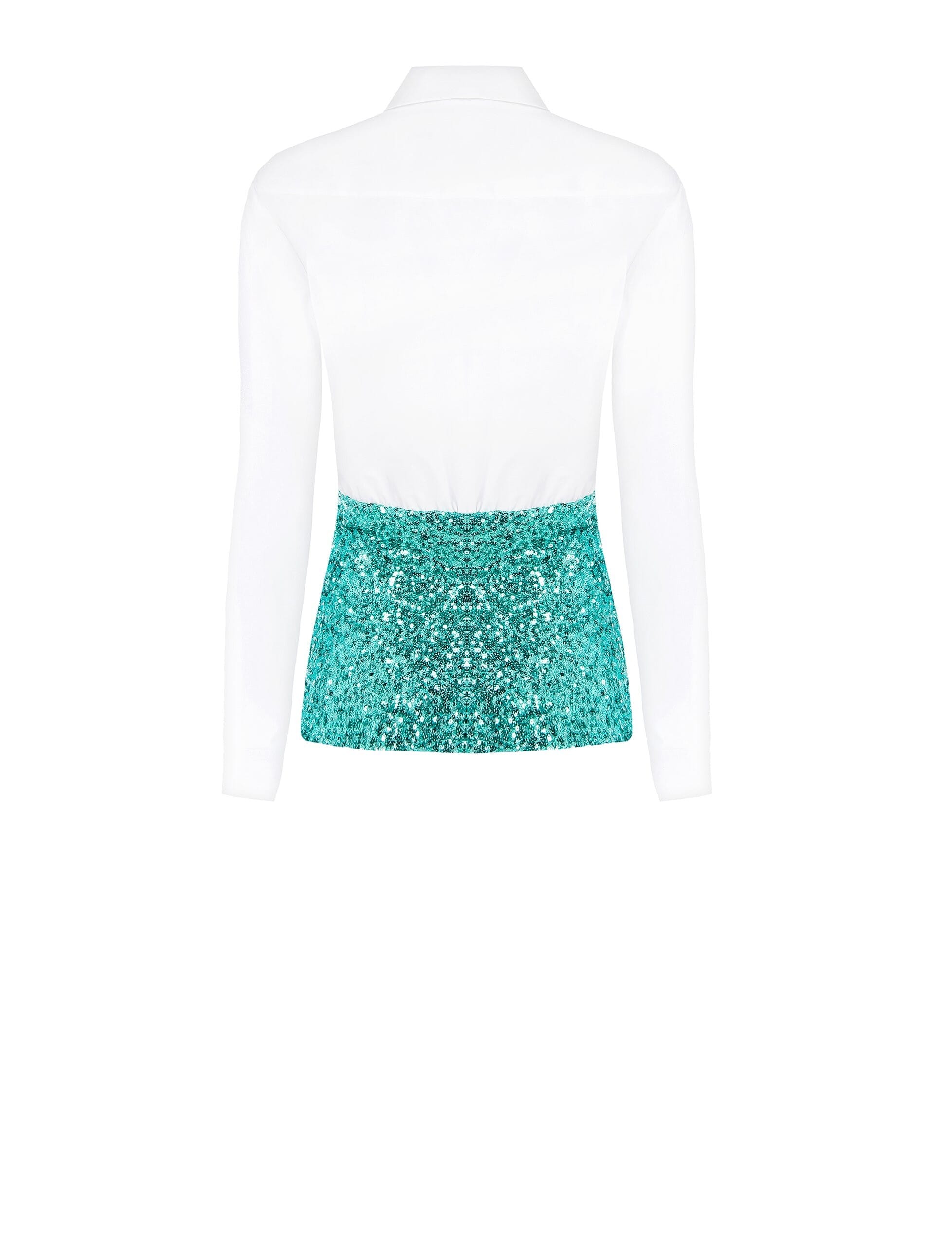 Camicia Con Fondo Ricoperto Di Paillettes Rinascimento