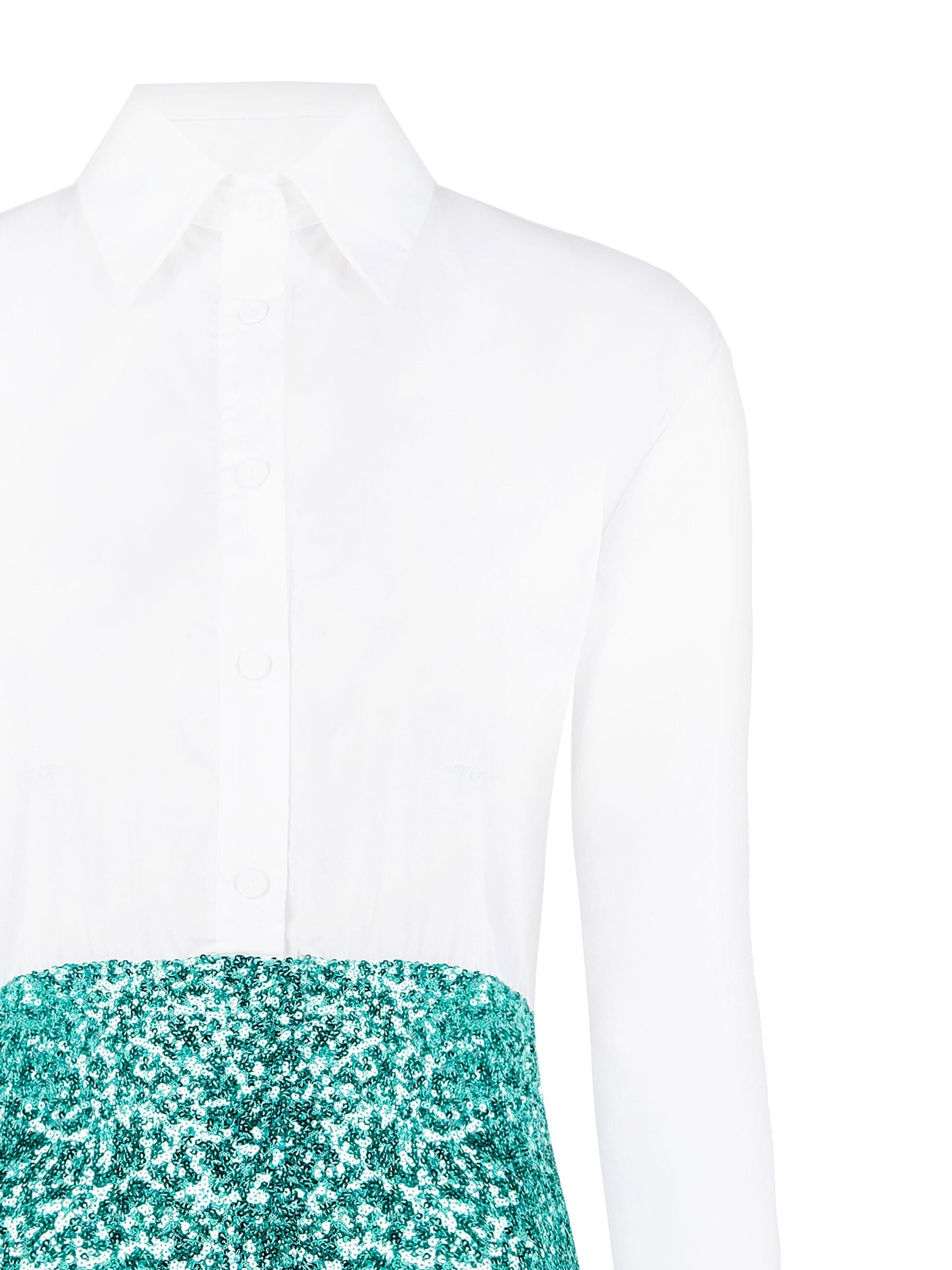 Camicia Con Fondo Ricoperto Di Paillettes Rinascimento