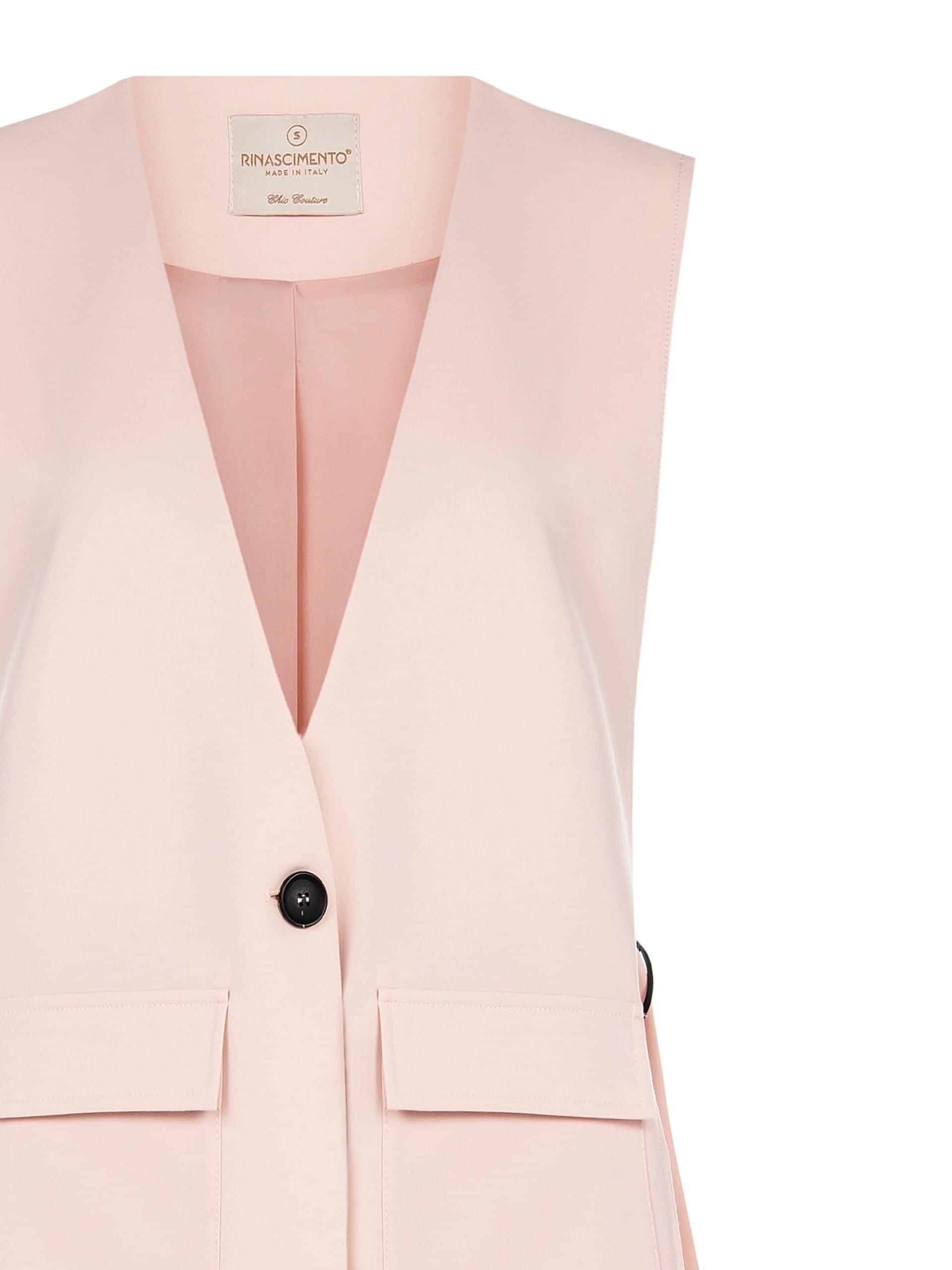 Long Cut Waistcoat With Slits And Belts On Sides Rinascimento