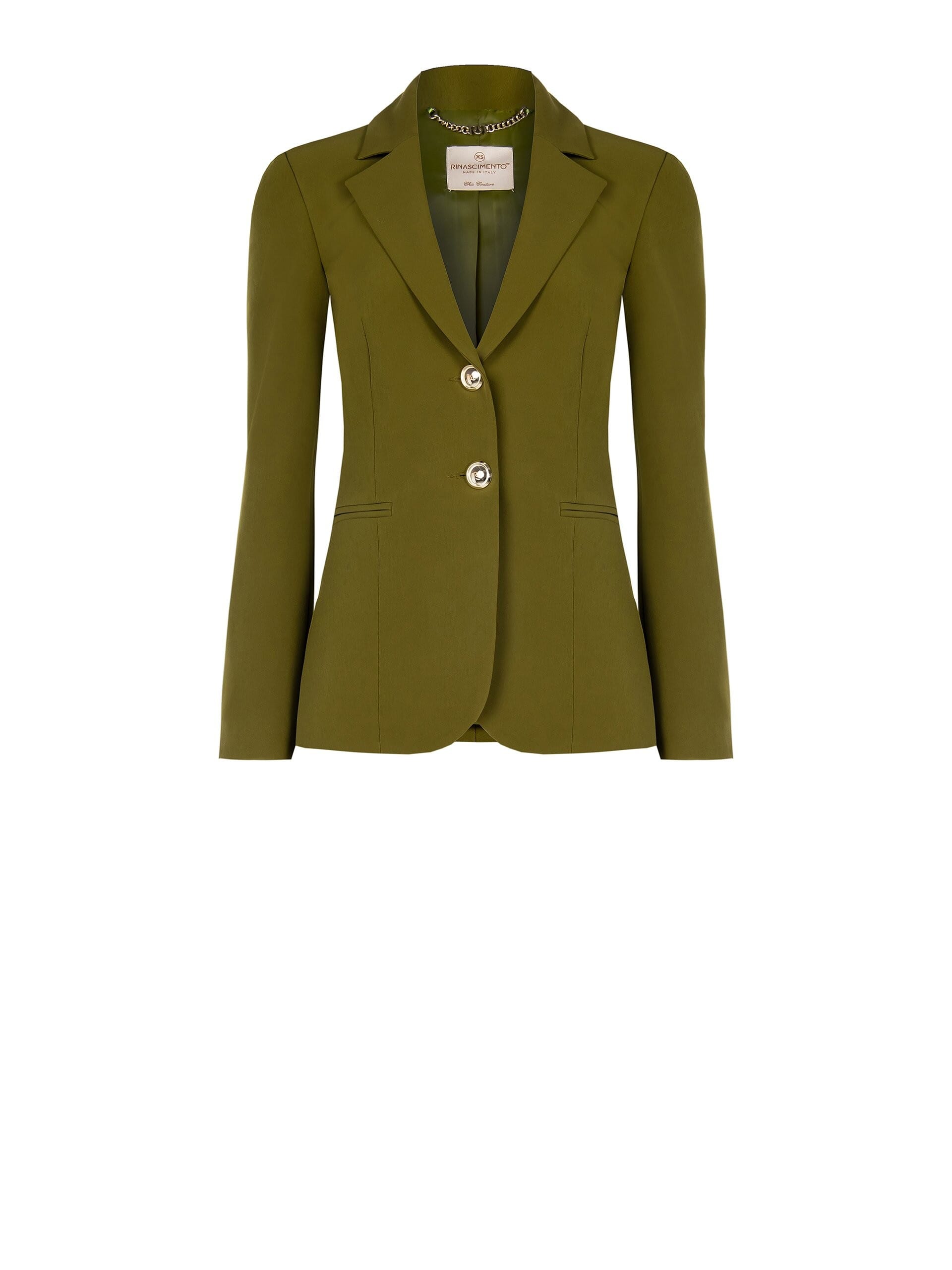 Technical Fabric Blazer Jacket With Logo Buttons Rinascimento