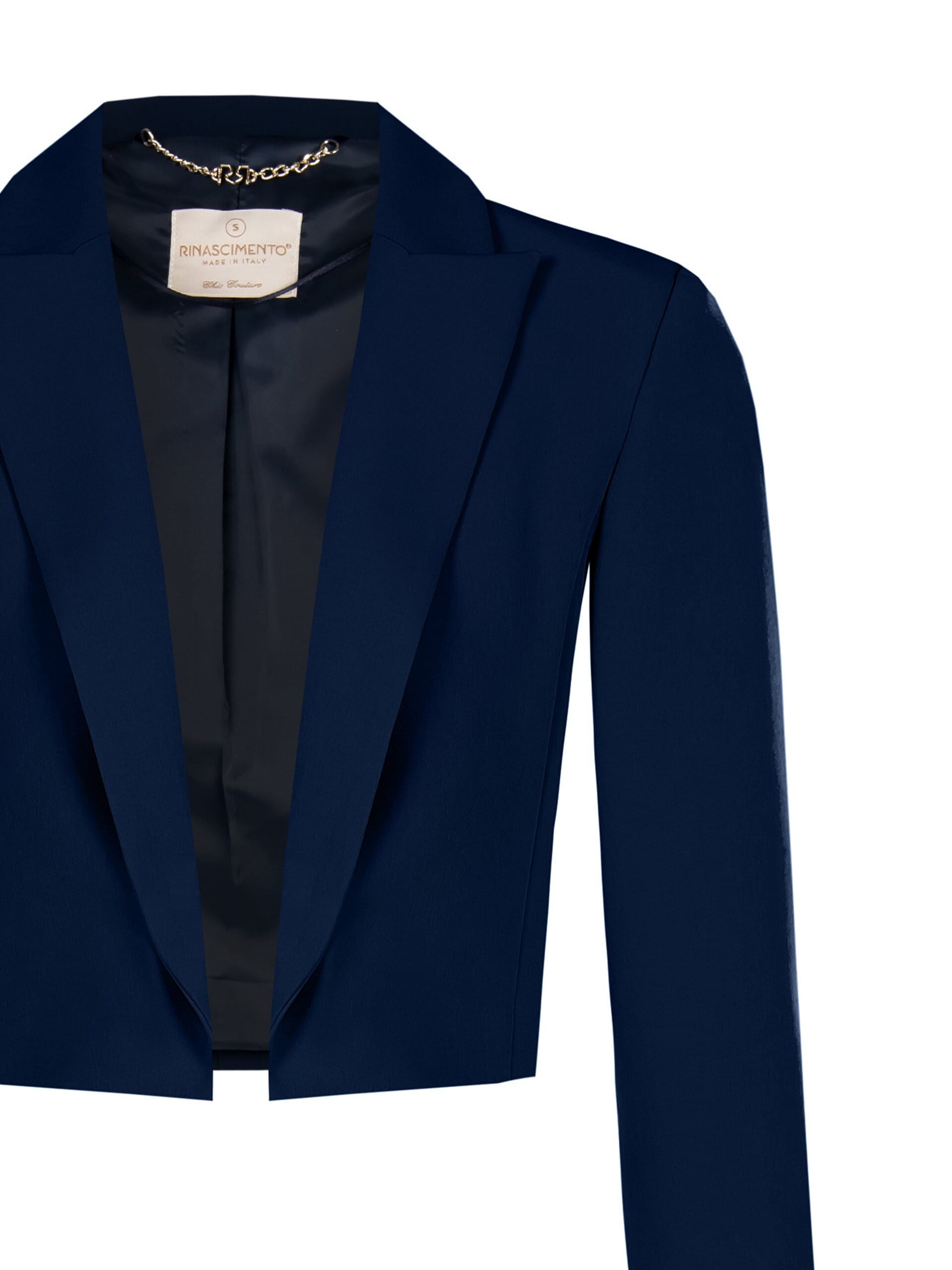 Open Blazer Short Jacket In Technical Fabric Rinascimento