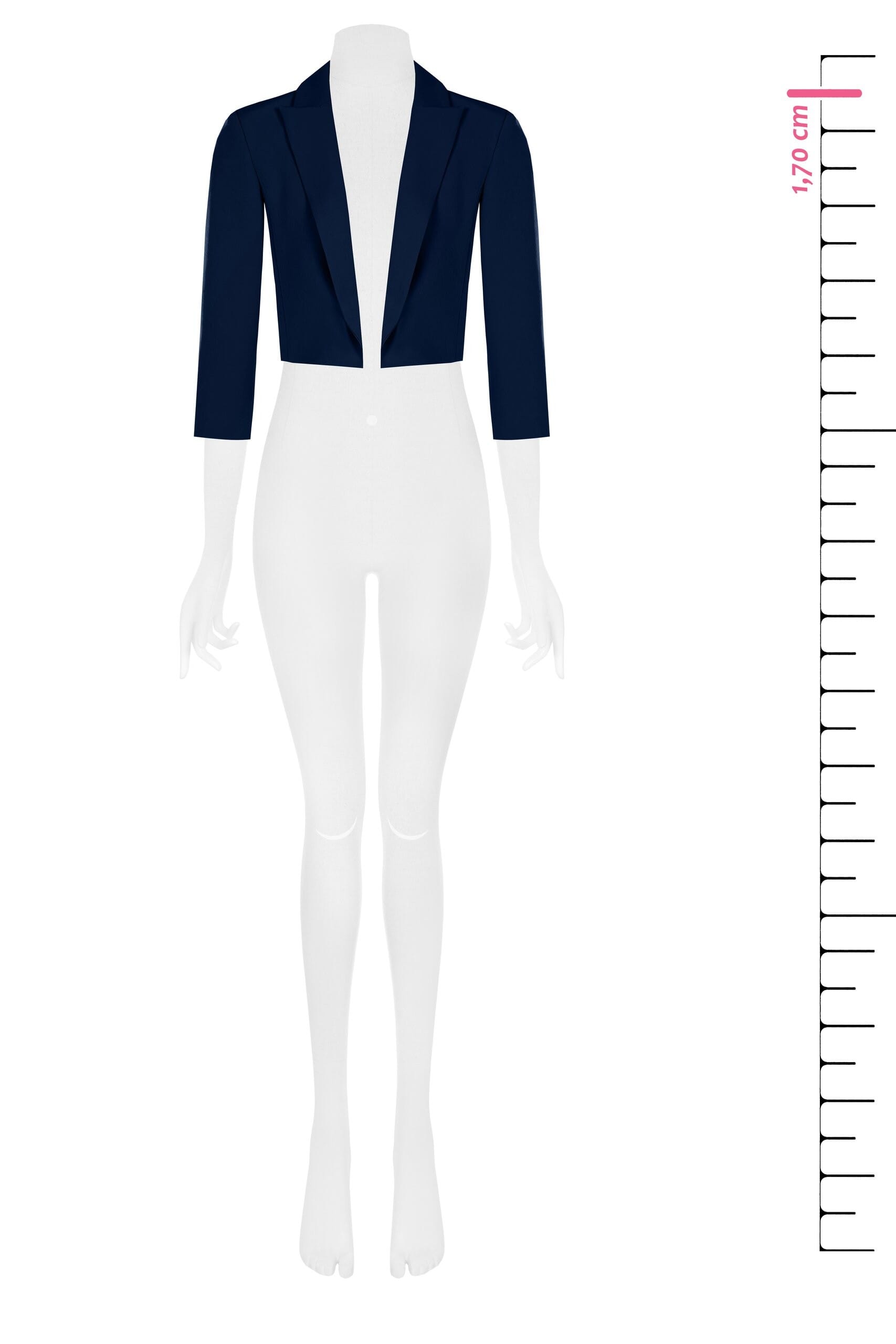 Open Blazer Short Jacket In Technical Fabric Rinascimento