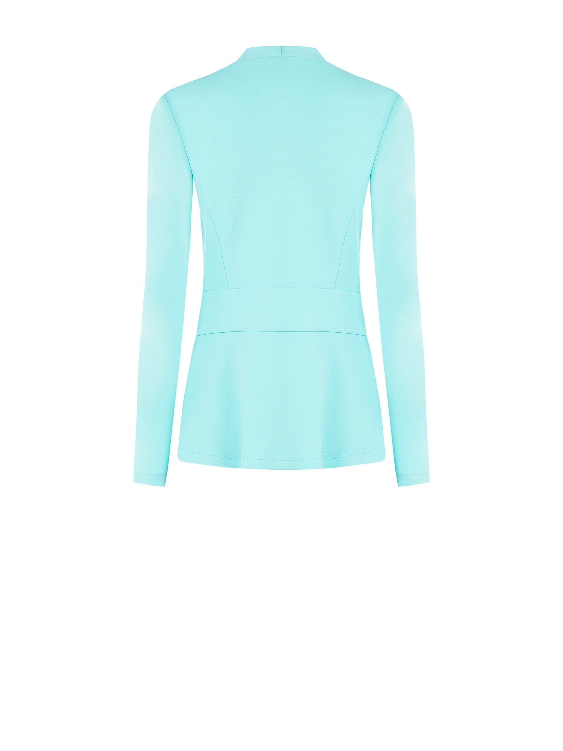 Jacket In Scuba Crepe Without Revers With Leatherette Strap Rinascimento