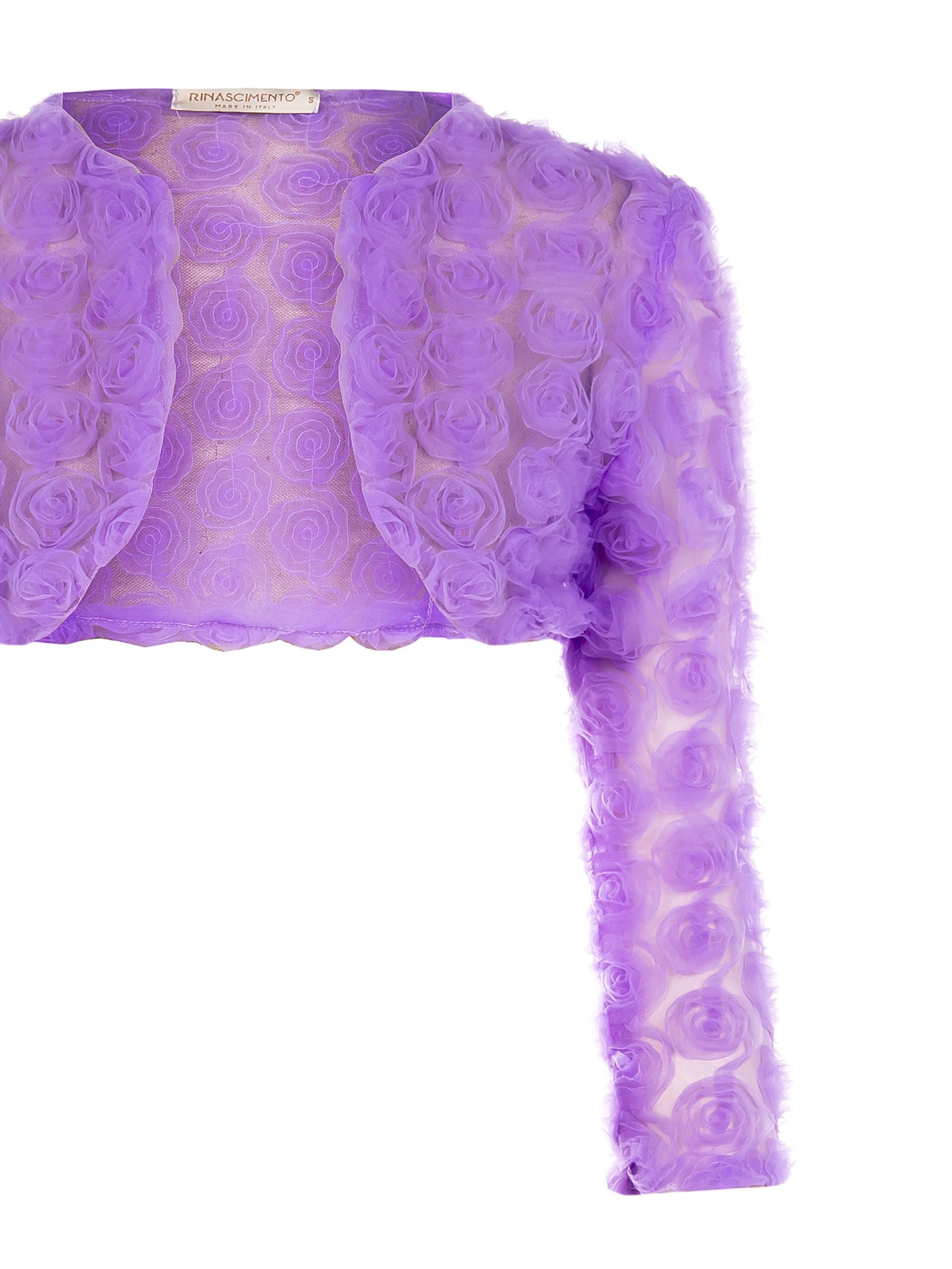 Embroidered Tulle Bonnet With Roses Rinascimento