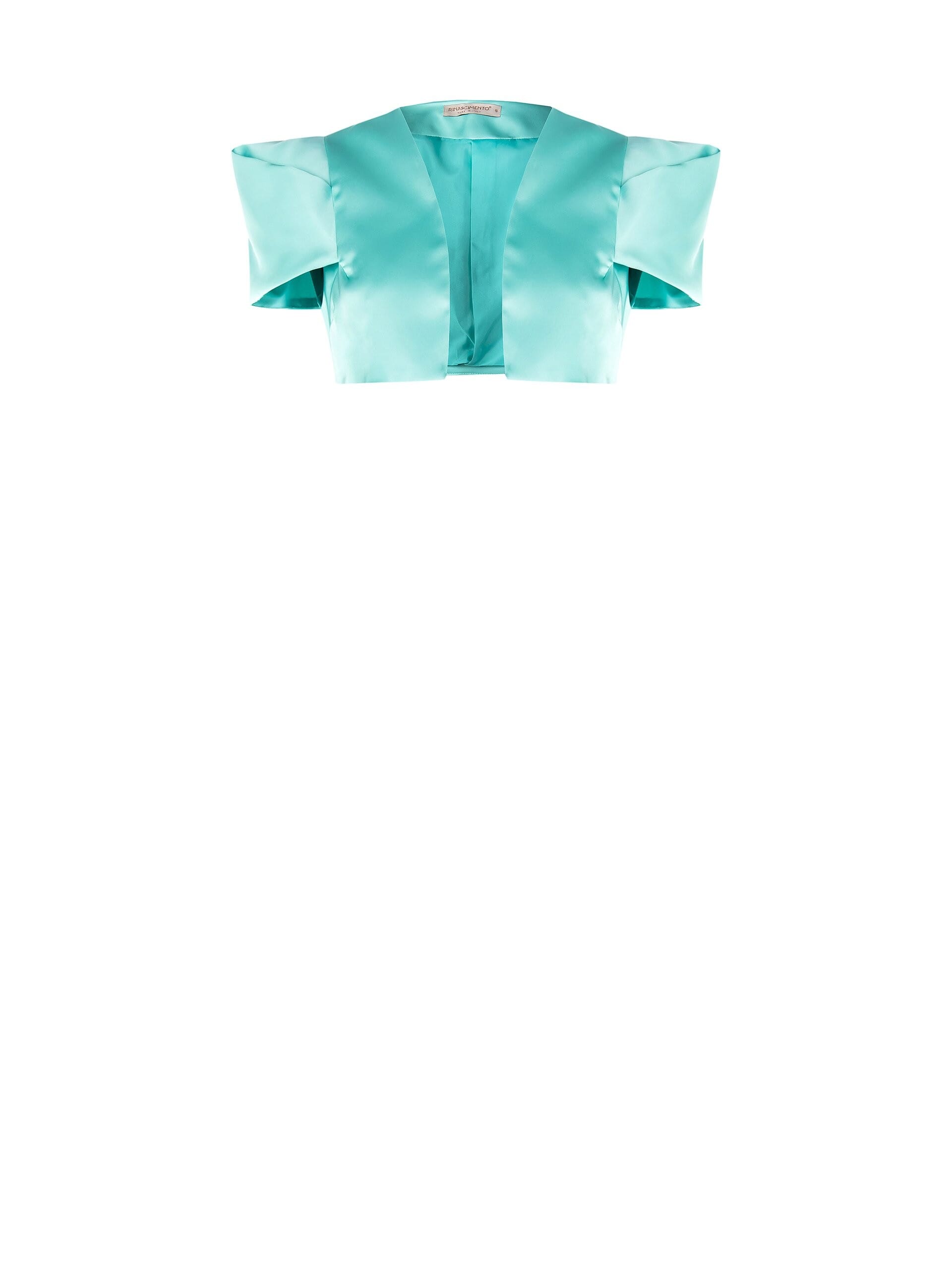 Rinascimento Satin Short Open Shrug Bolero