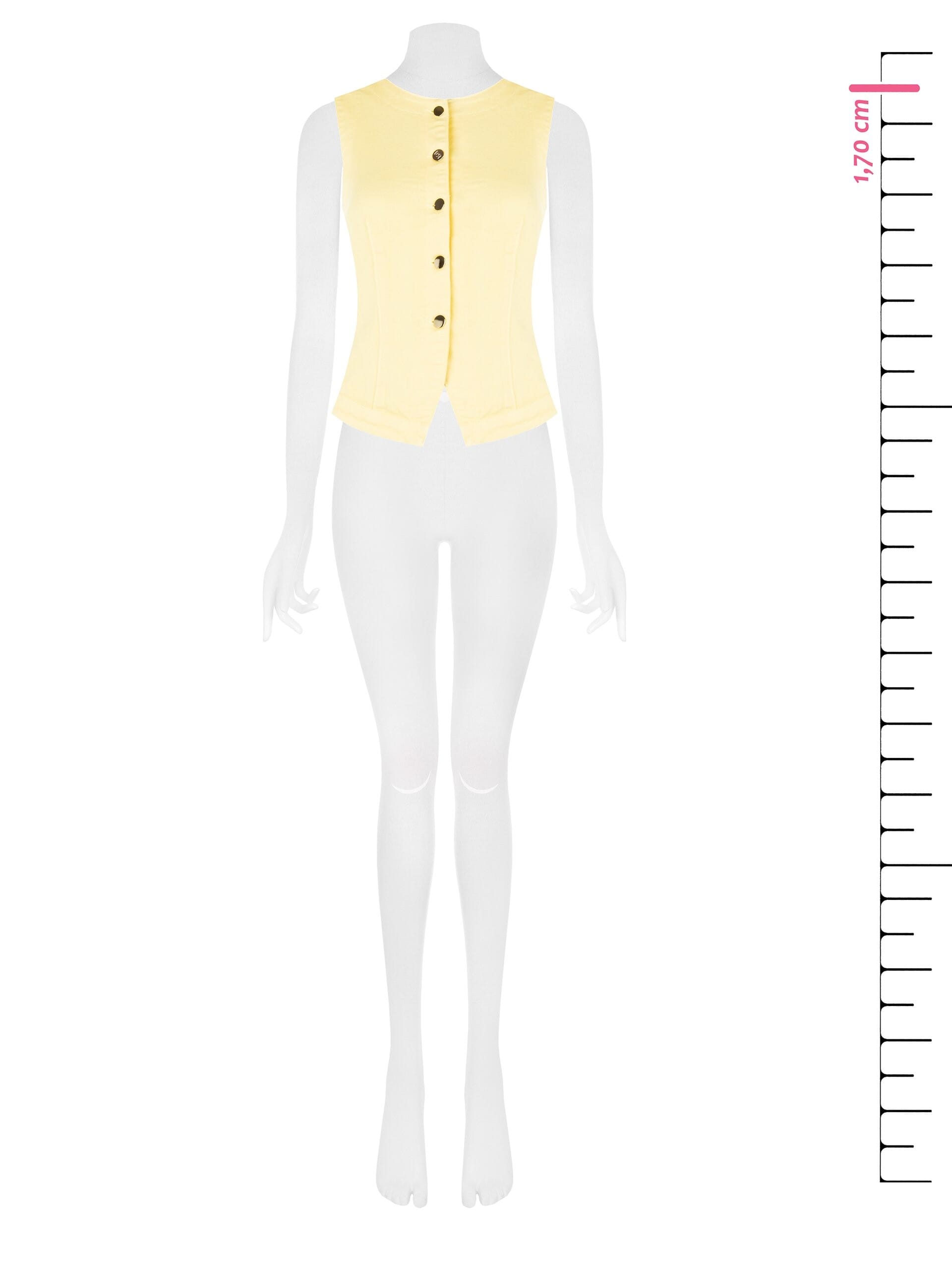 Rinascimento Stretch Denim Long Fit Waistcoat