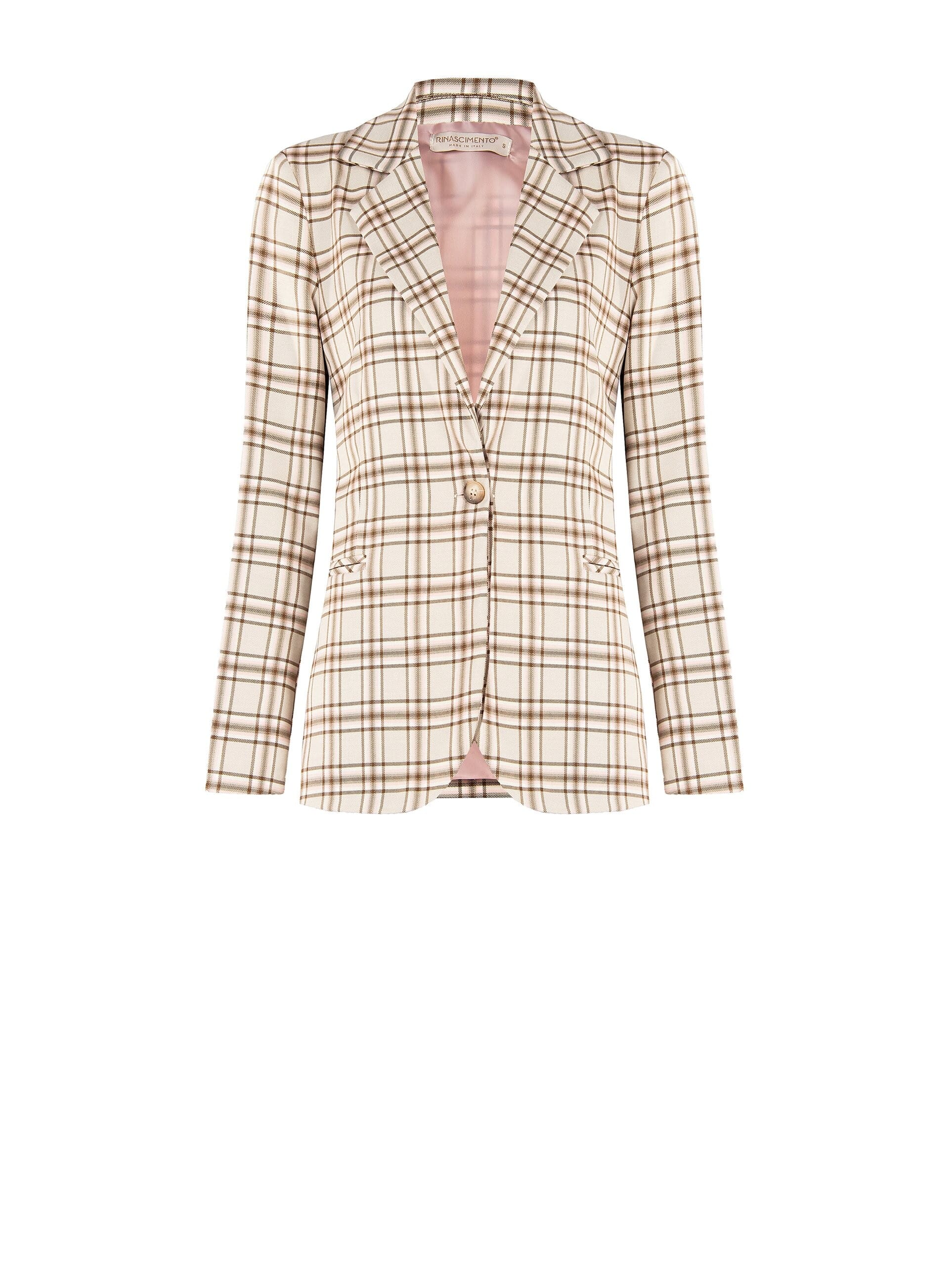 Rinascimento Polyviscose Checked Blazer Jacket