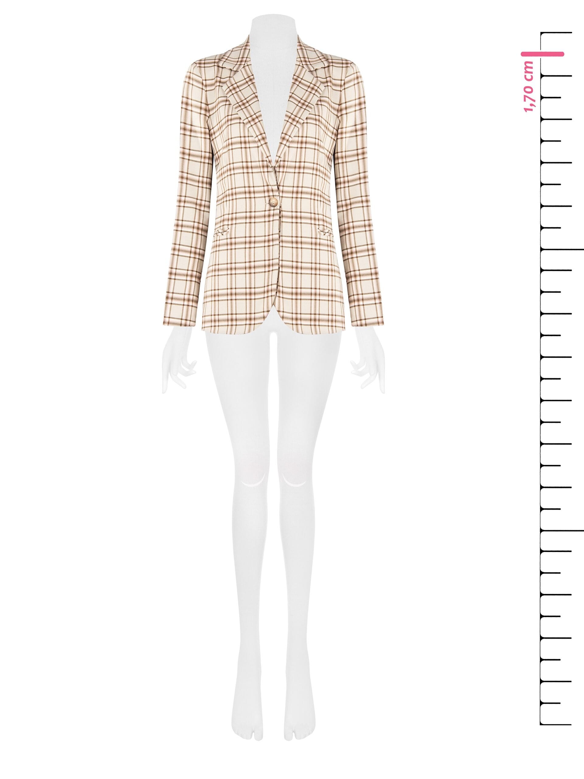 Rinascimento Polyviscose Checked Blazer Jacket