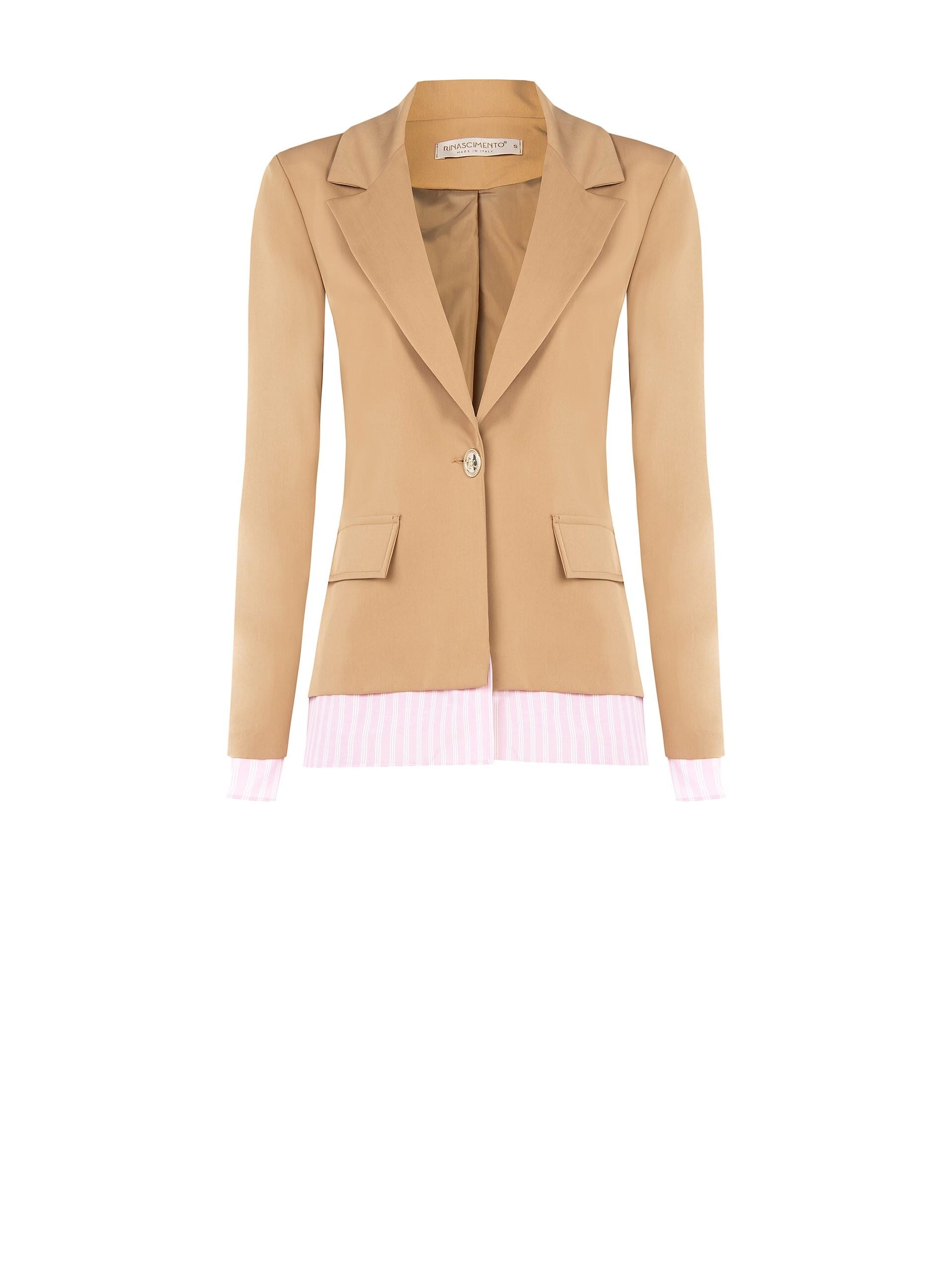 Rinascimento Veste blazer en polyester avec empiècements rayés