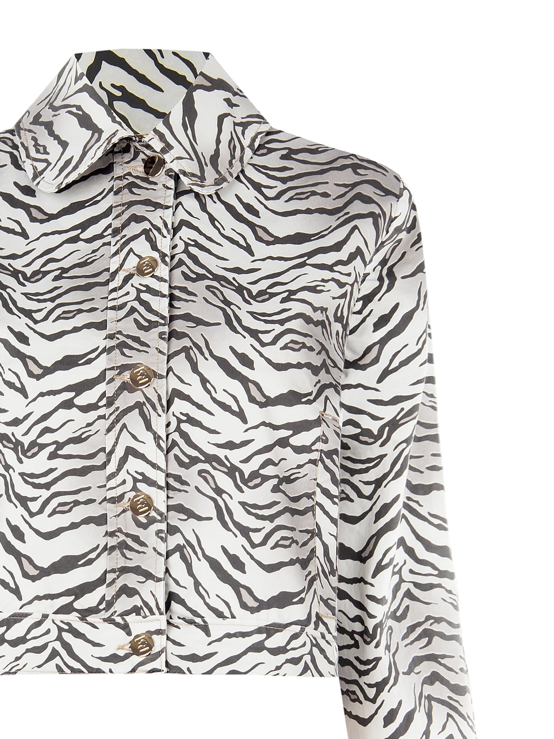 Rinascimento Zebra Stretch Jeans Jacket