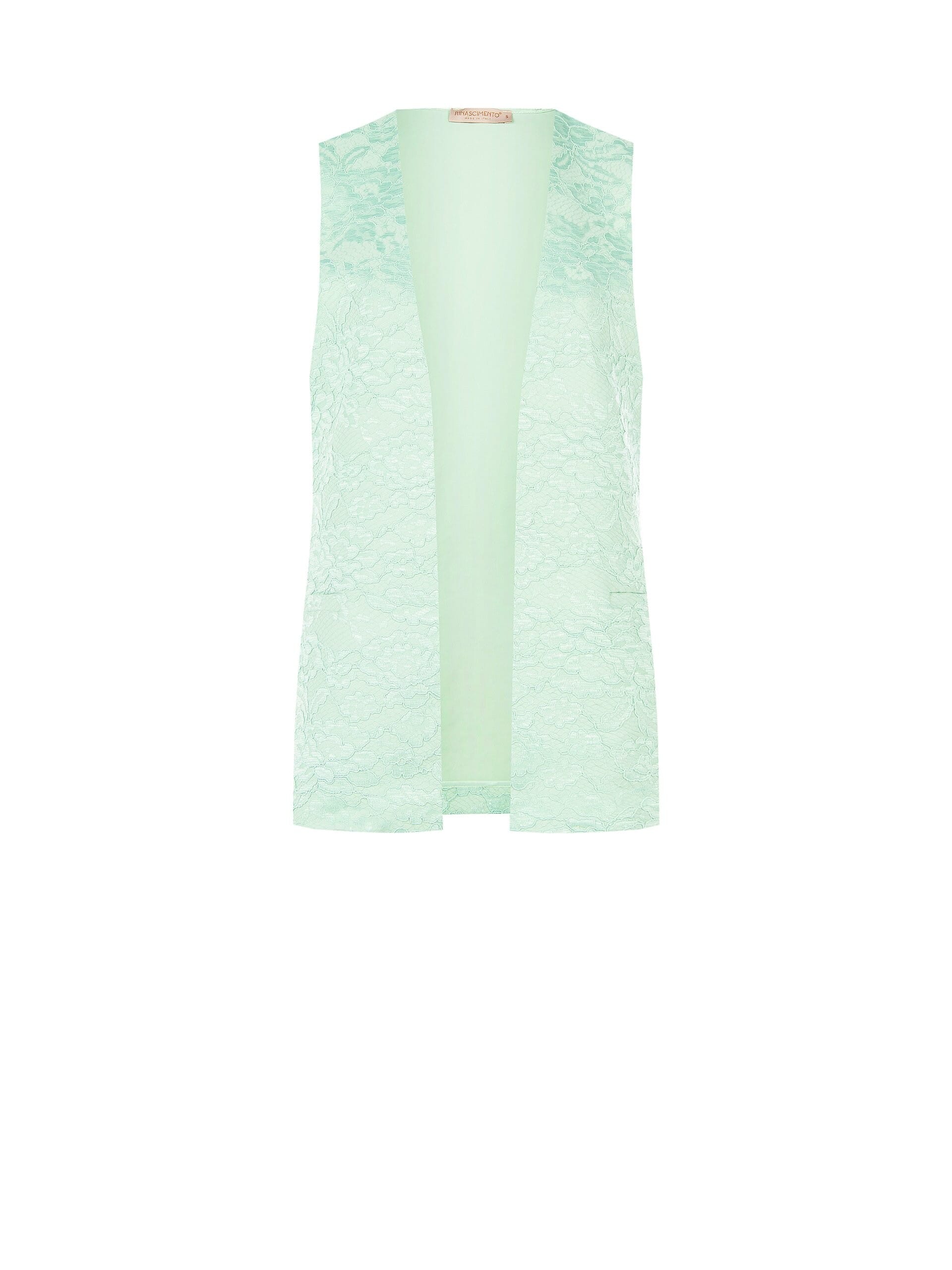 Long Open Lace Vest Rinascimento