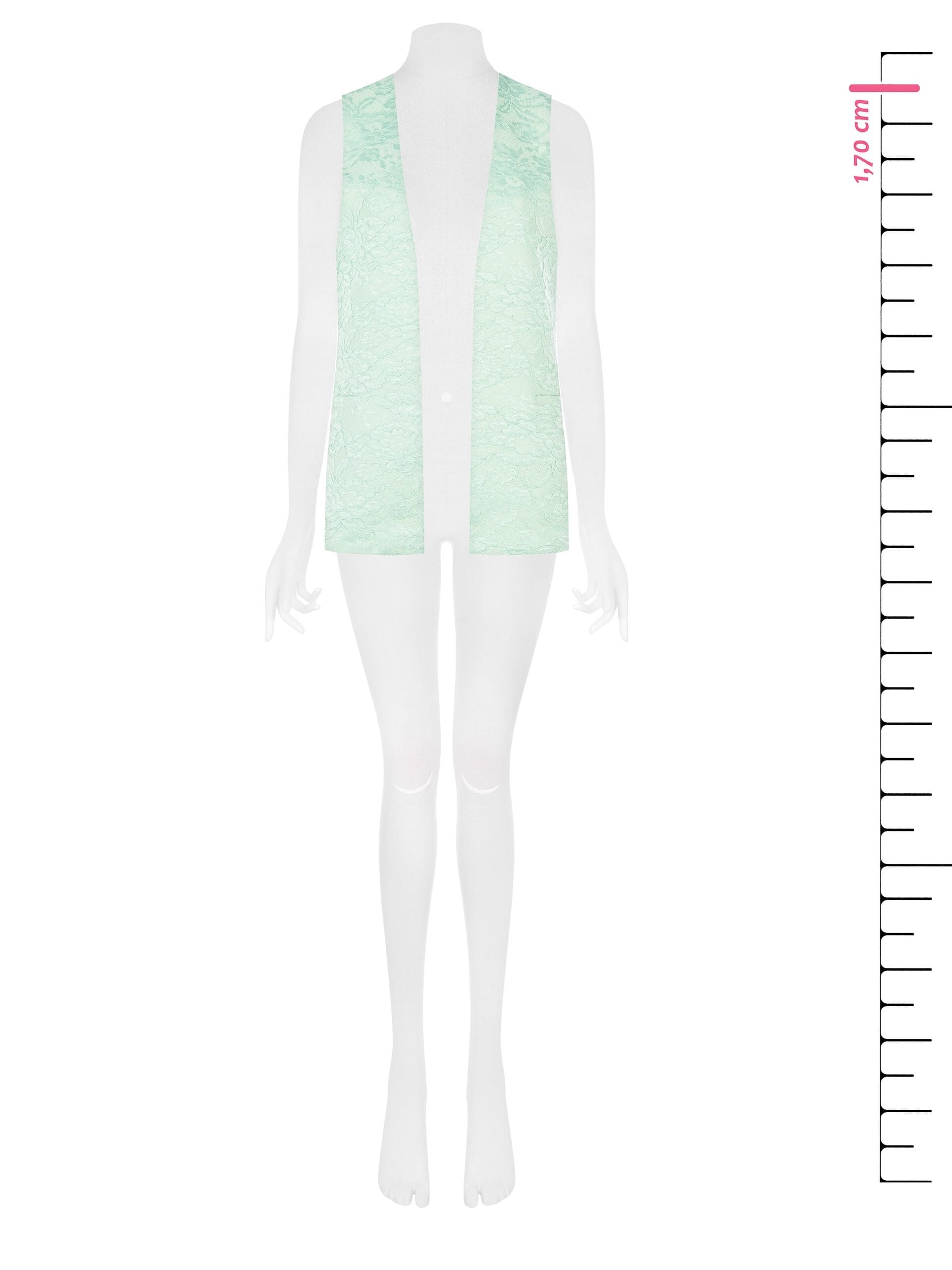 Long Open Lace Vest Rinascimento