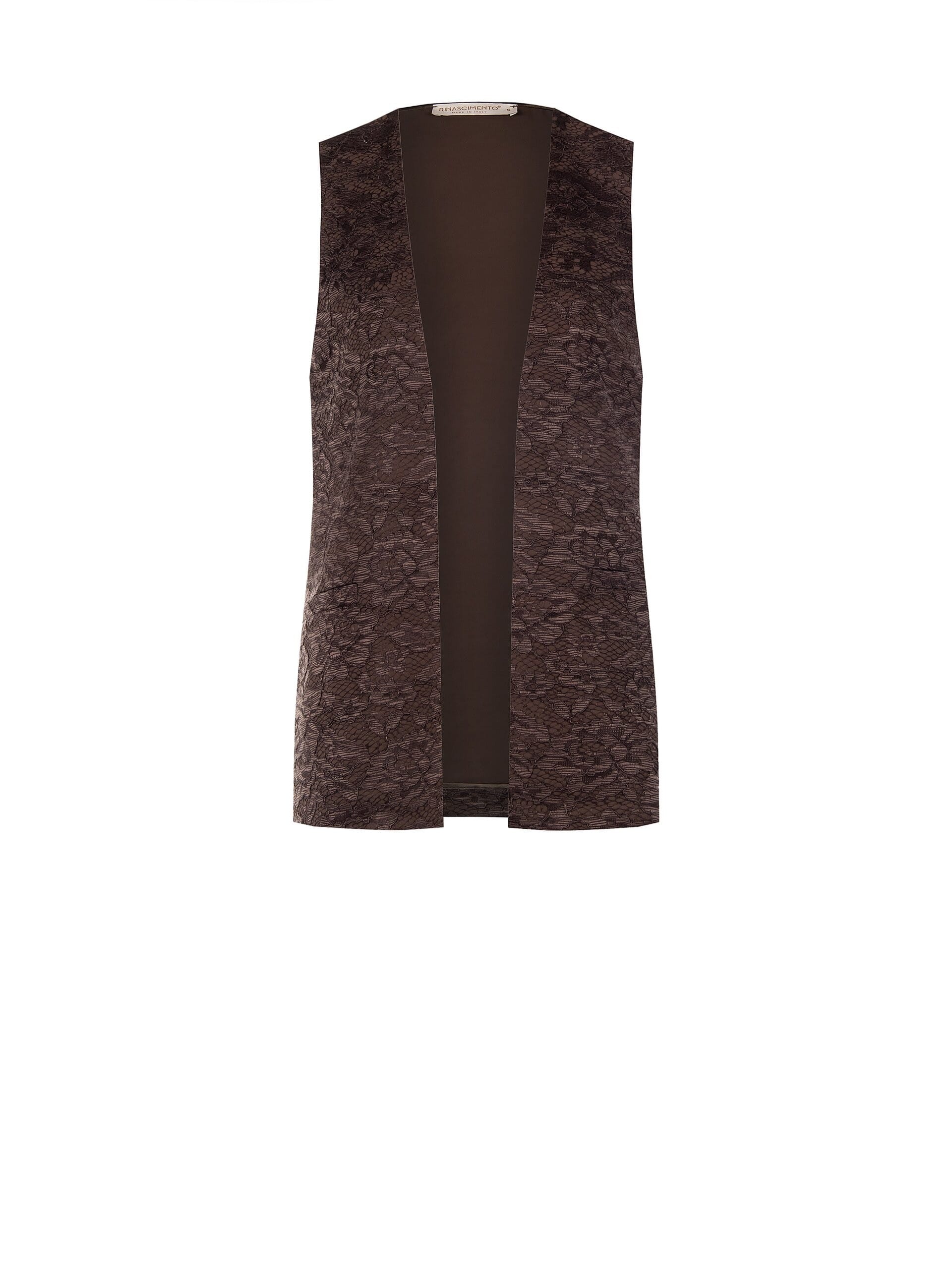 Long Open Lace Vest Rinascimento